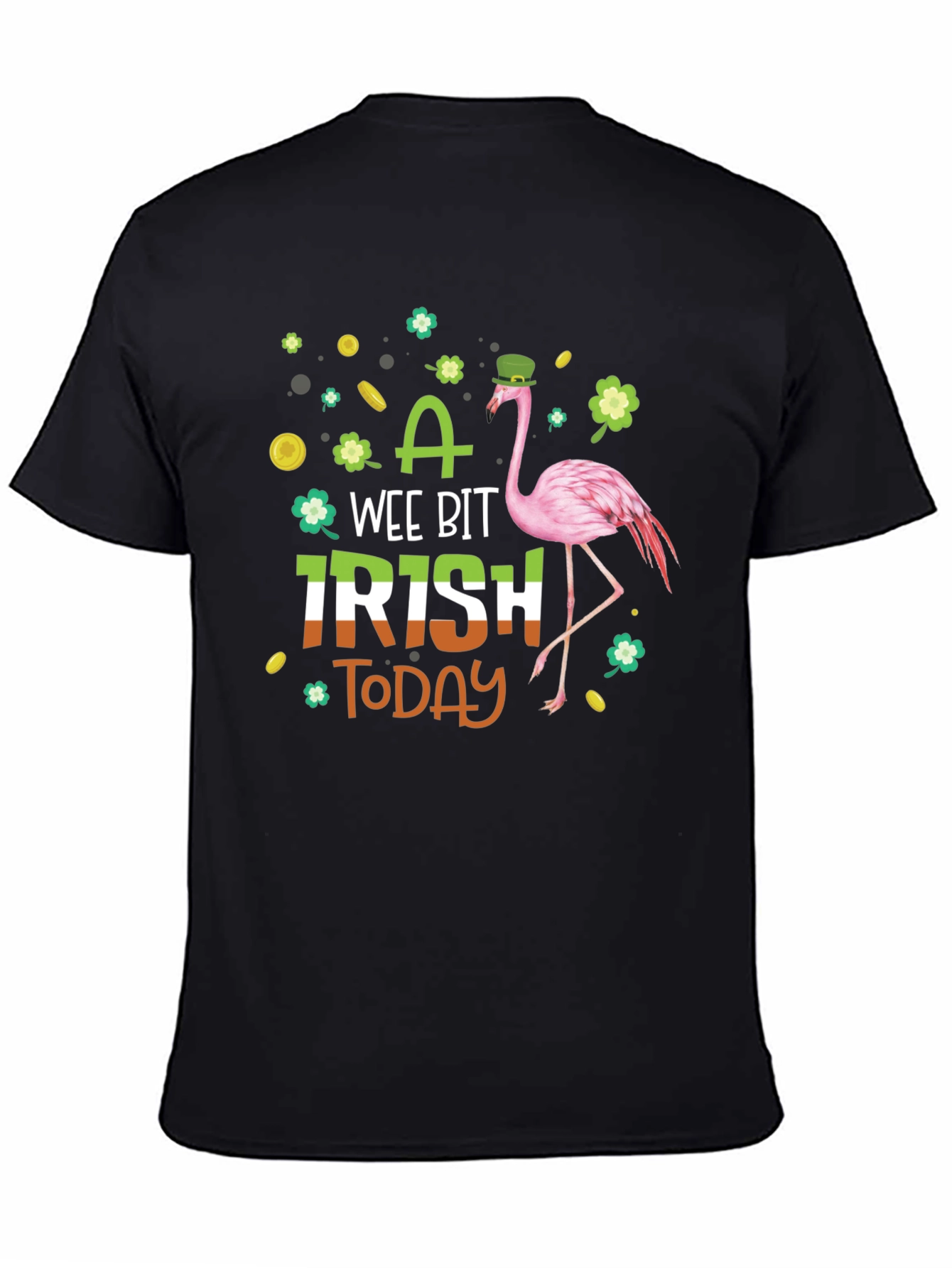 A Wee Bit Irish Today Flamingo St. Patricks Day T-Shirt