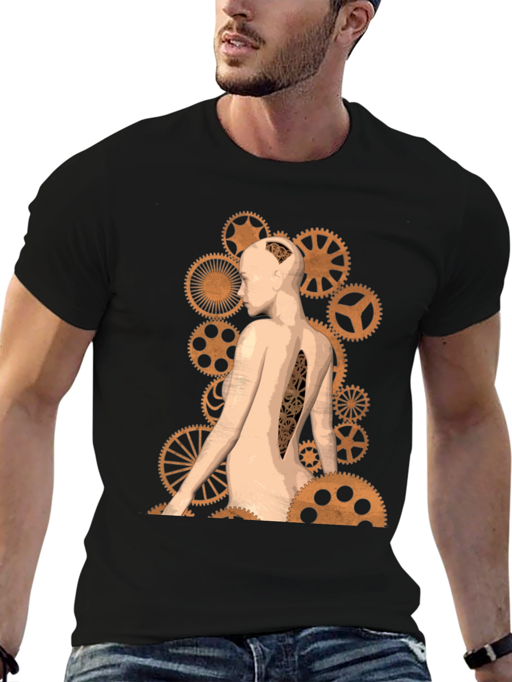 Steampunk Anatomy T-Shirt - Gear Design