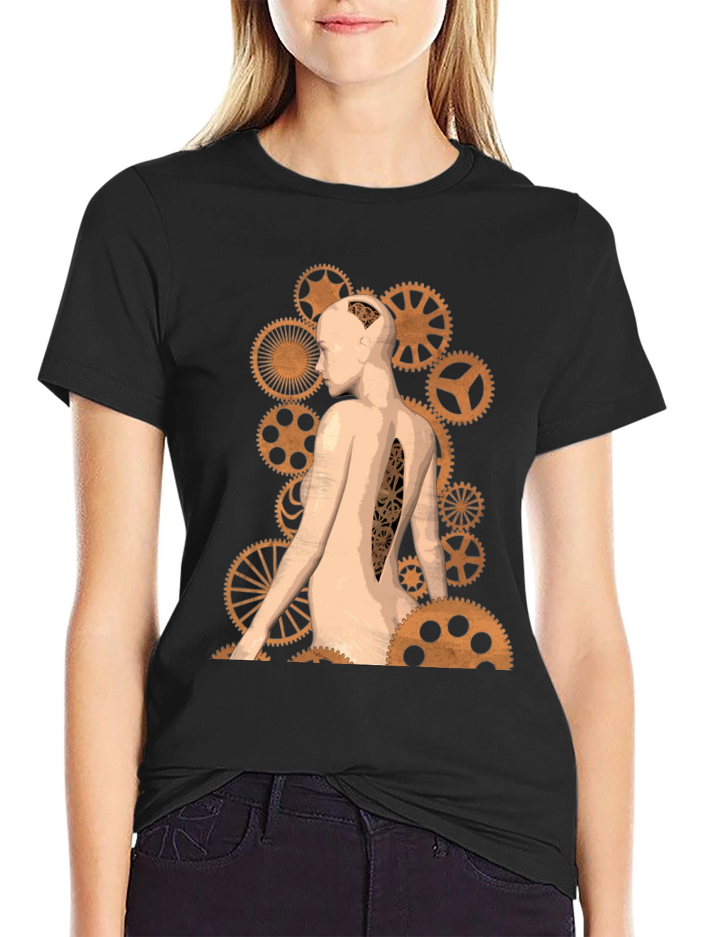 Steampunk Anatomy T-Shirt - Gear Design