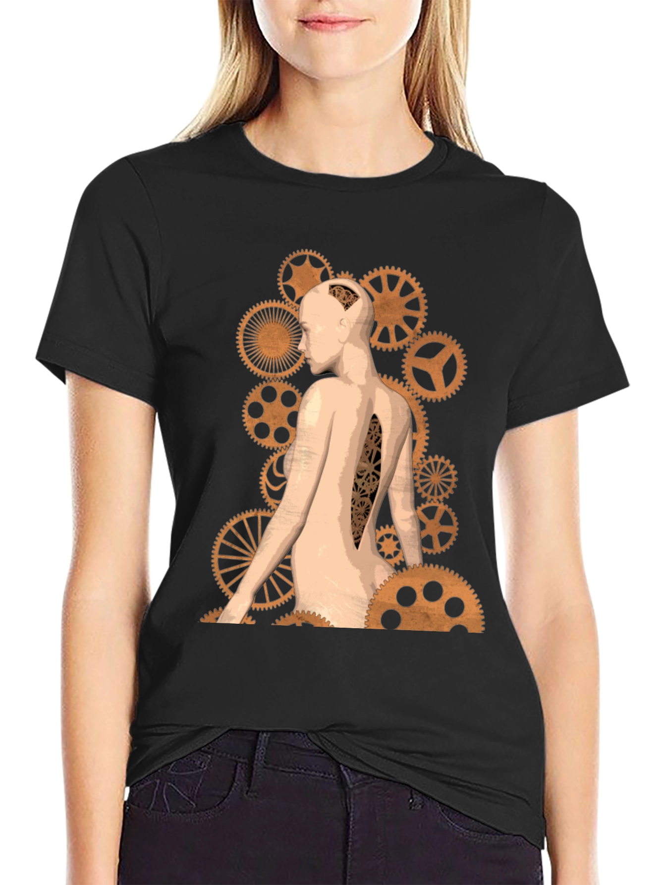 Steampunk Anatomy T-Shirt - Gear Design