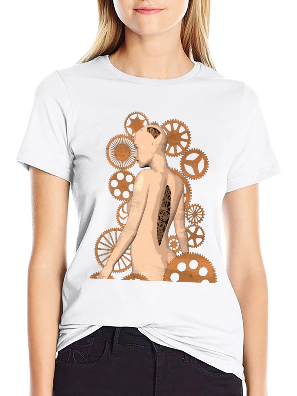 Steampunk Anatomy T-Shirt - Gear Design