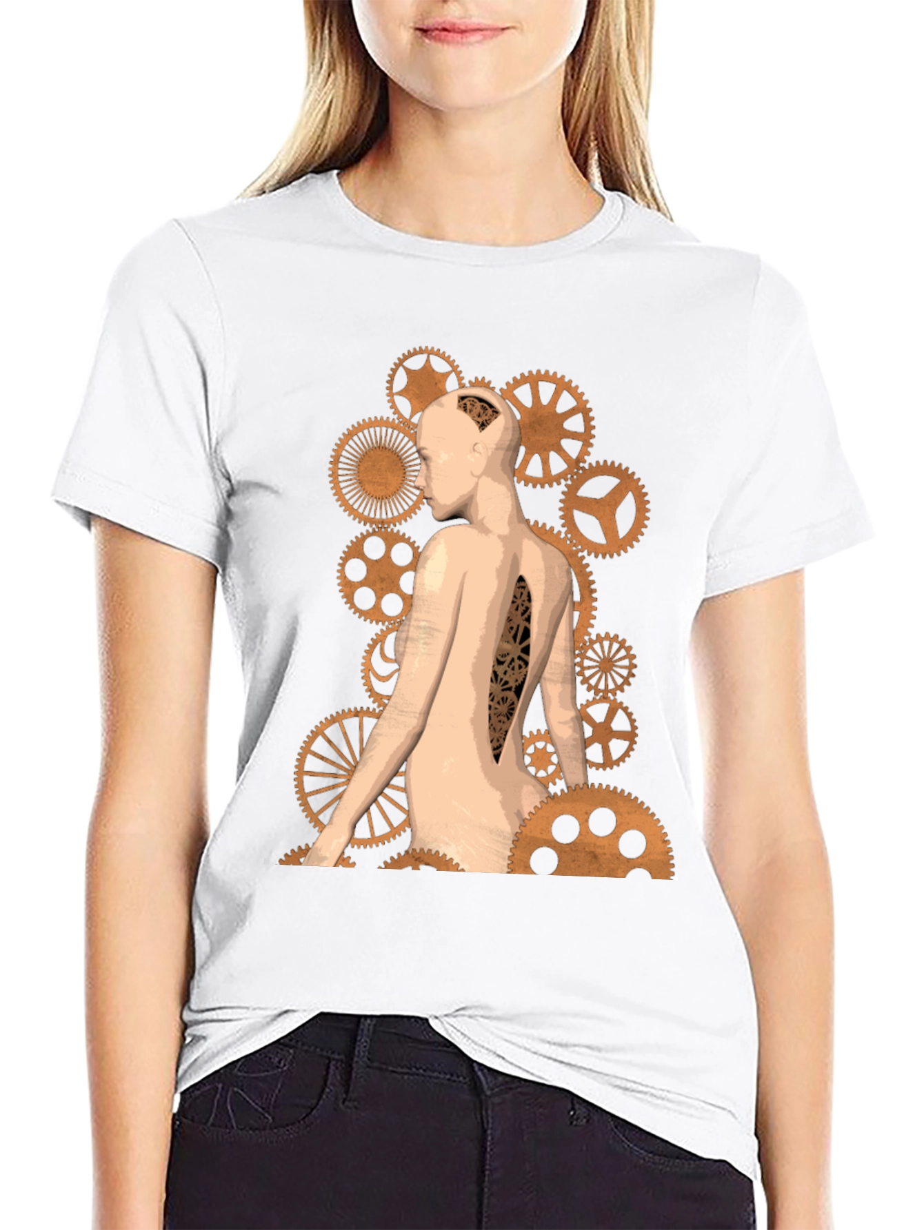 Steampunk Anatomy T-Shirt - Gear Design