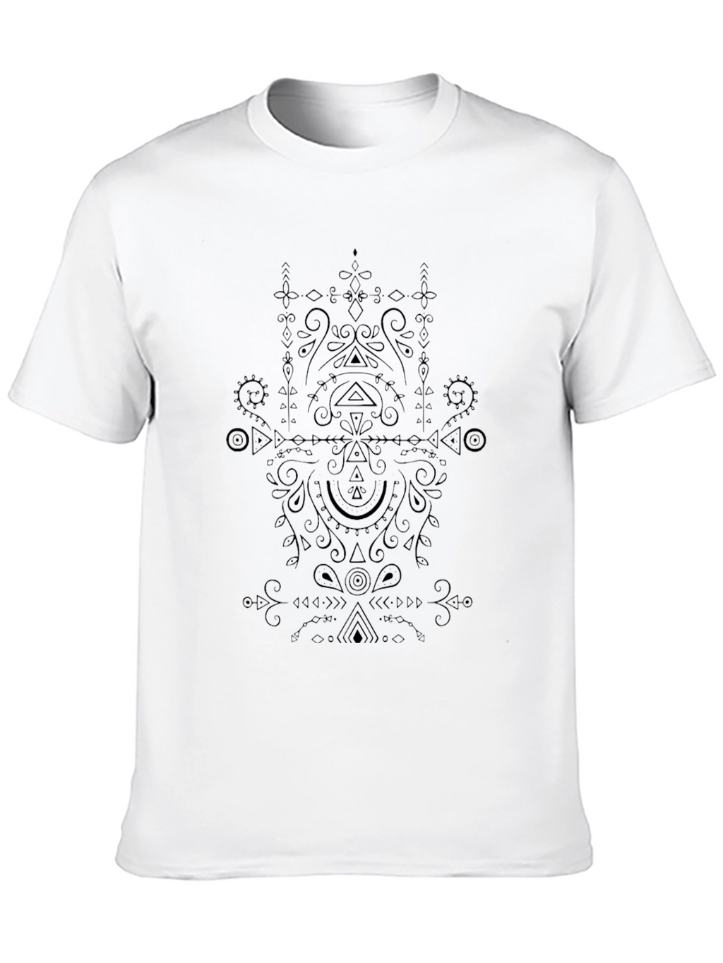 Abstract Print Tee - Black Casual Shirt