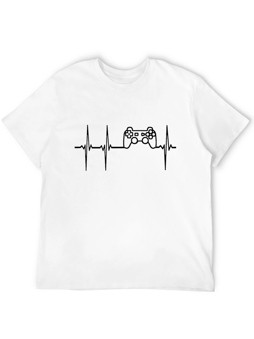 Gamer Heartbeat T-Shirt - Black Graphic Tee