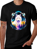 Wolf in Wilderness Graphic T-Shirt