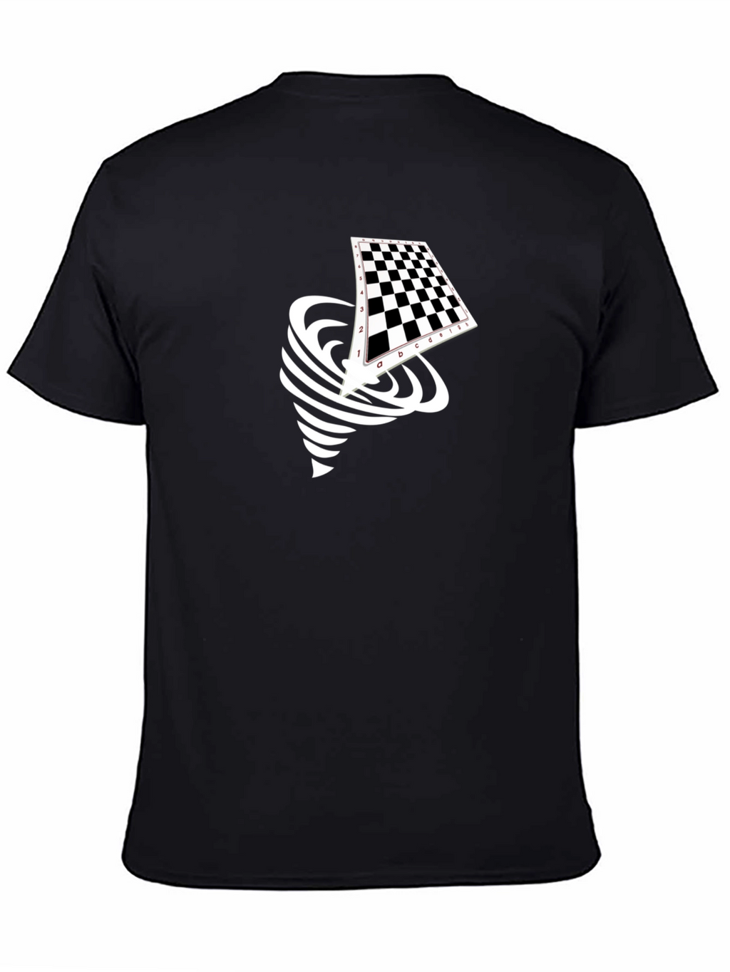 Chessboard Tornado Black Graphic Tee