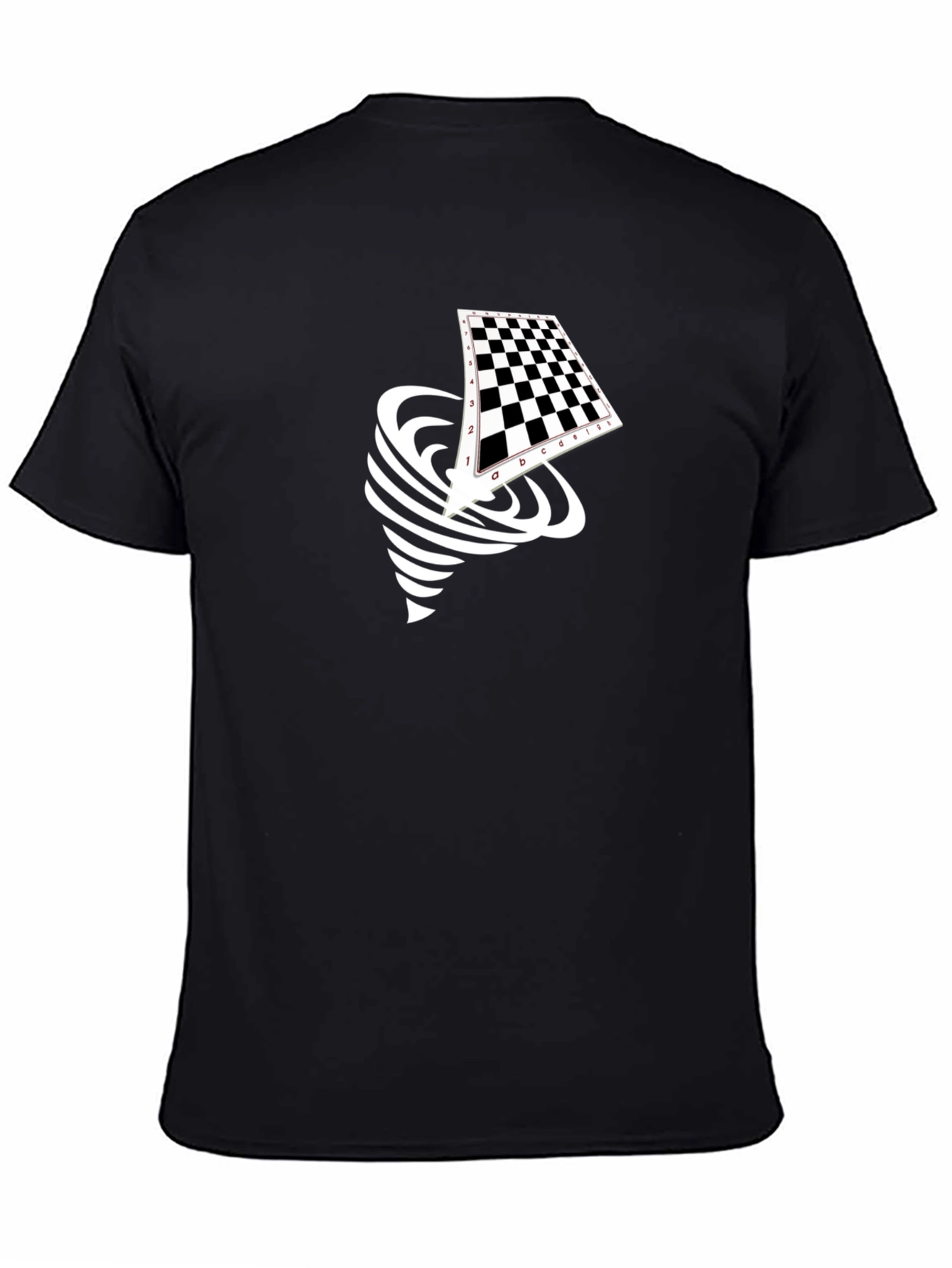 Chessboard Tornado Black Graphic Tee