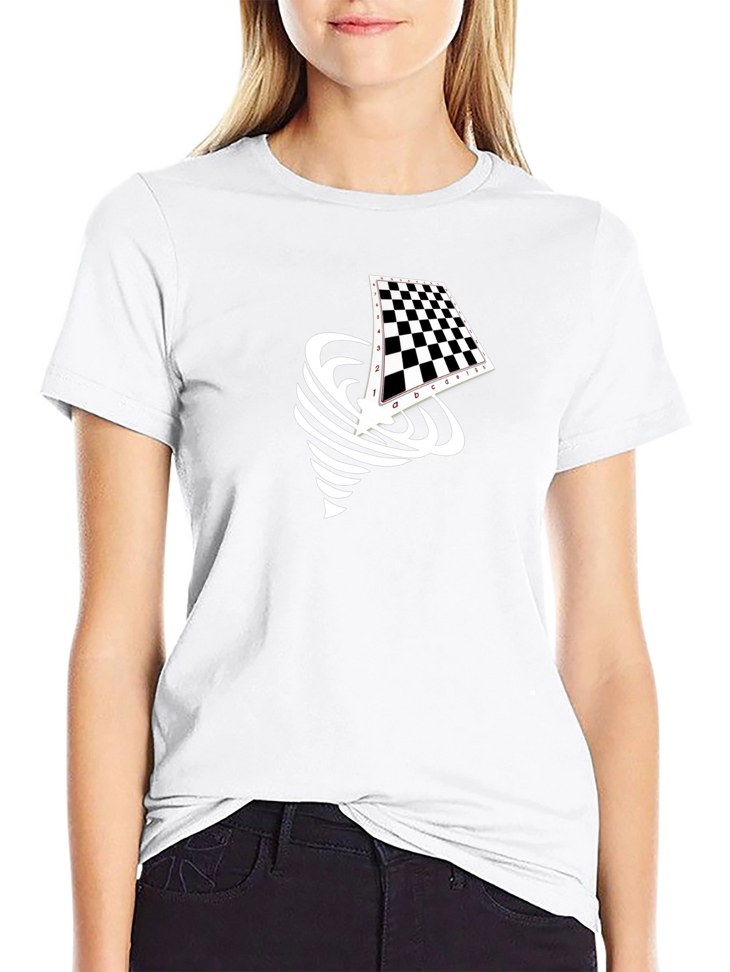 Chessboard Tornado Black Graphic Tee