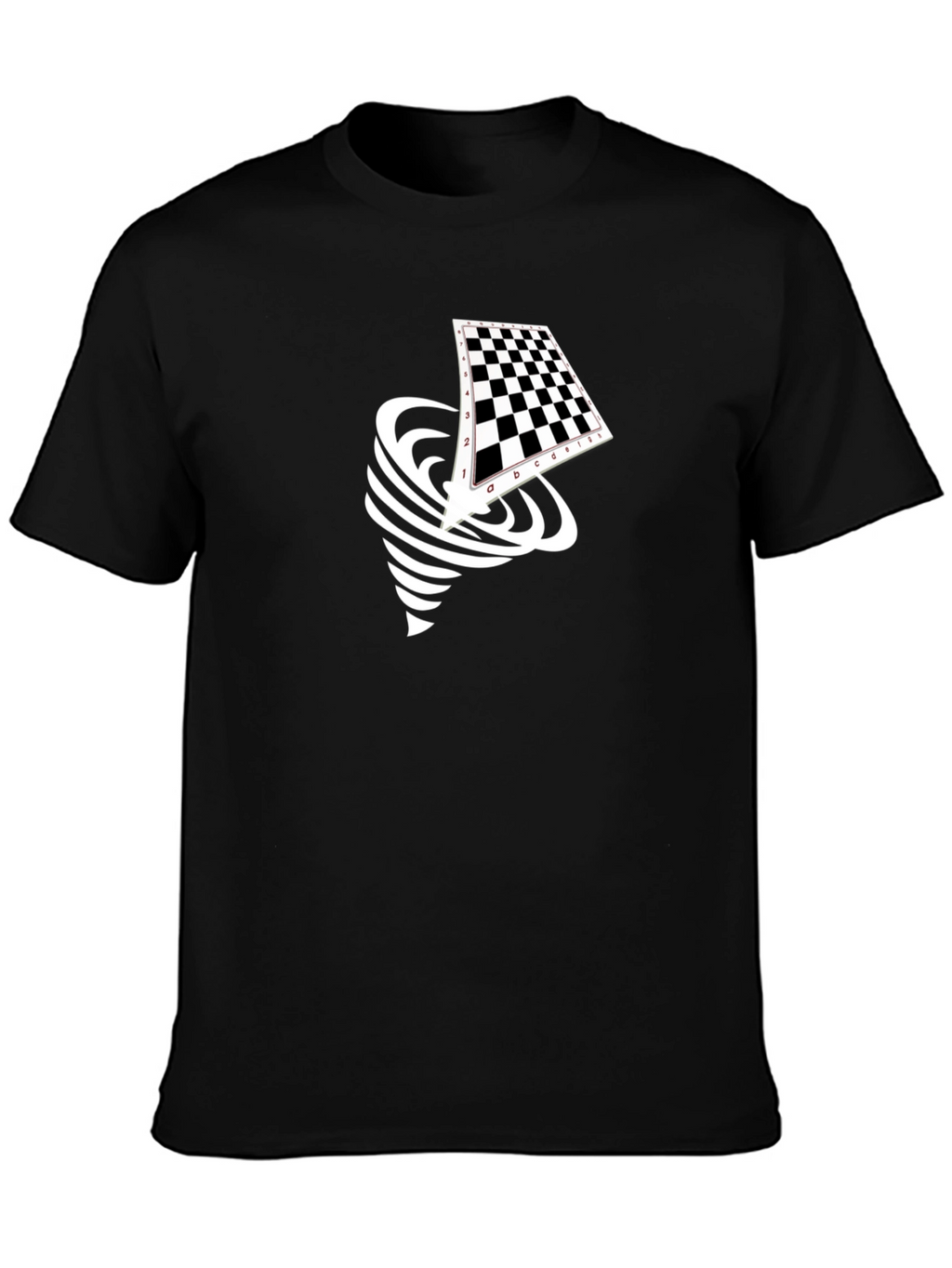 Chessboard Tornado Black Graphic Tee