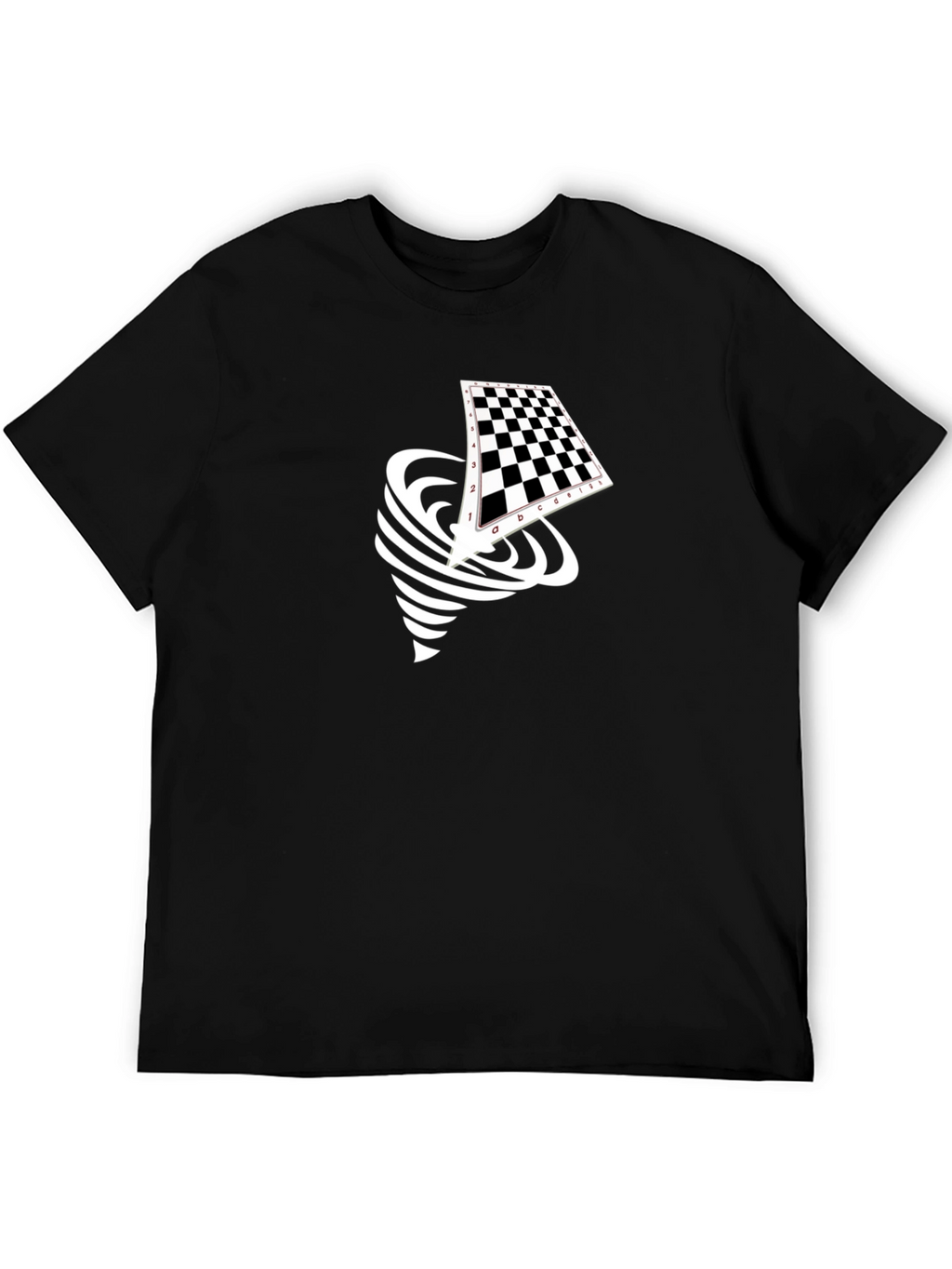 Chessboard Tornado Black Graphic Tee