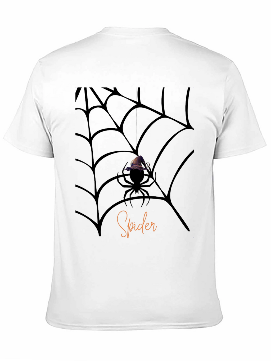 Halloween Spider Web Graphic Tee - Mens Black T-Shirt