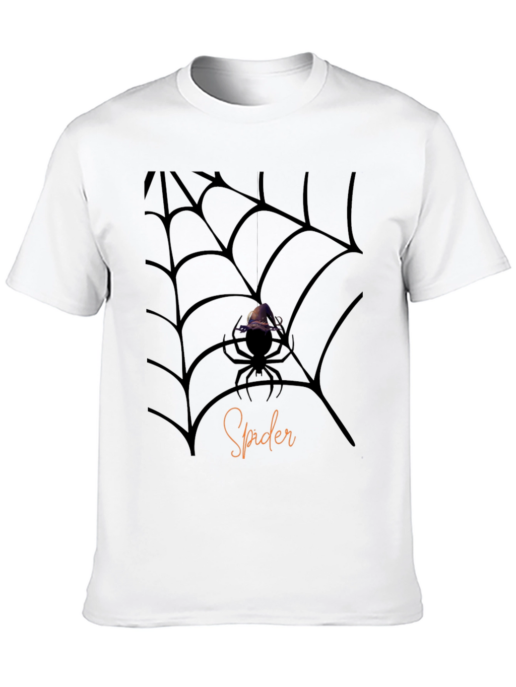 Halloween Spider Web Graphic Tee - Mens Black T-Shirt