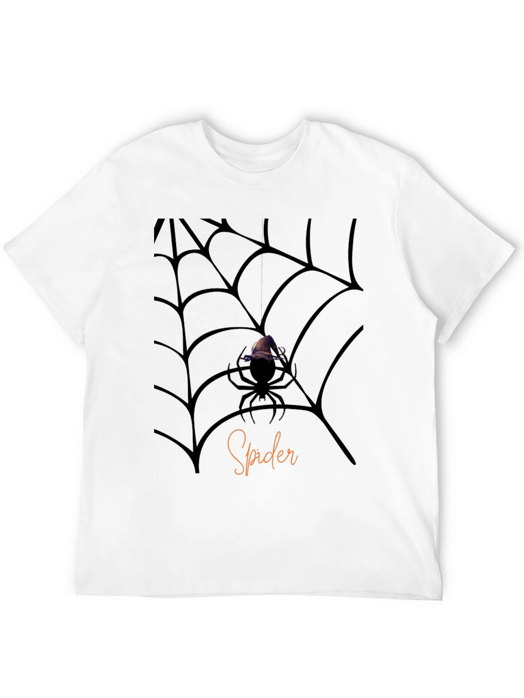 Halloween Spider Web Graphic Tee - Mens Black T-Shirt