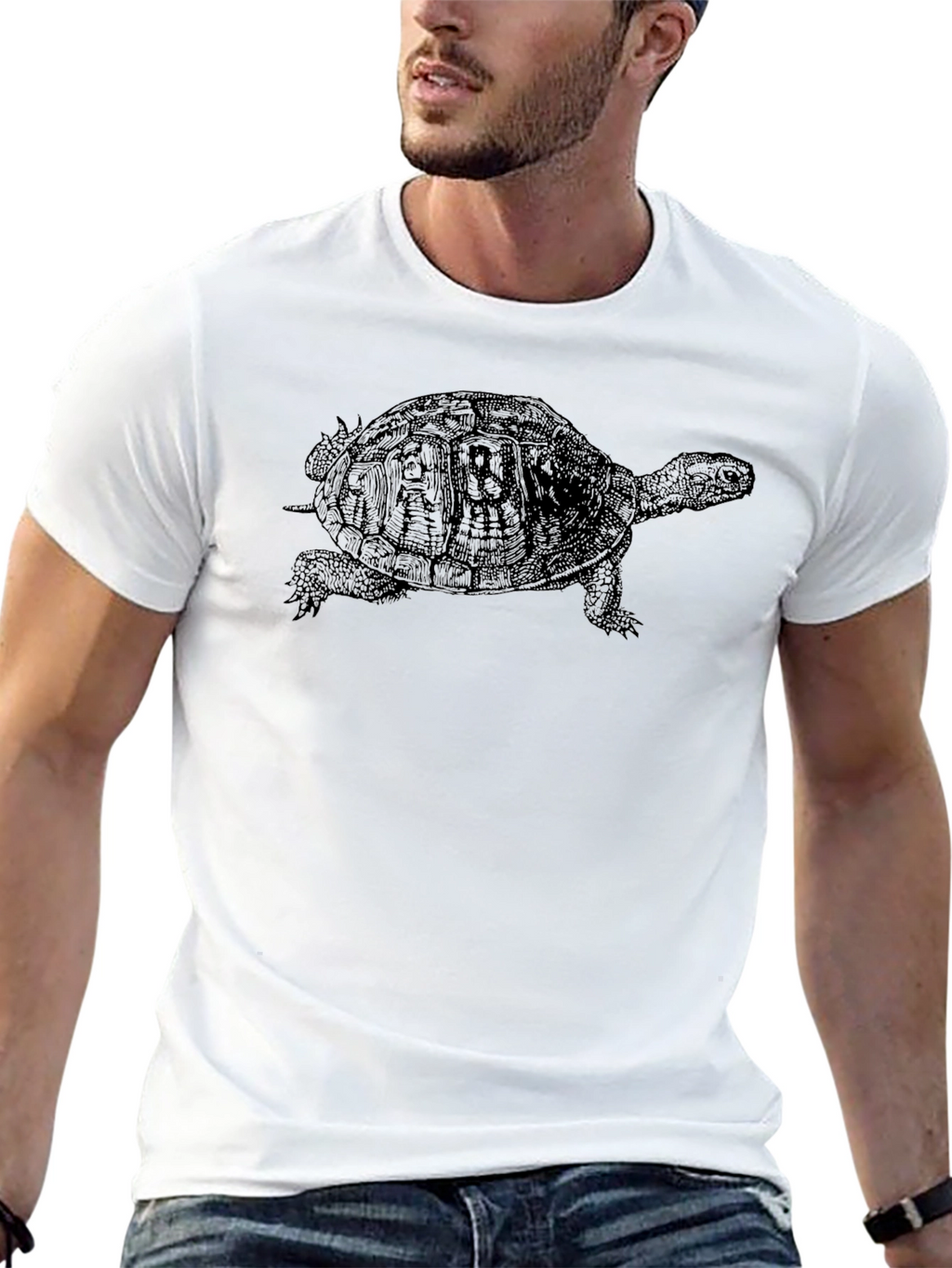 Turtle Graphic Tee - Black Comfort Fit Shirt