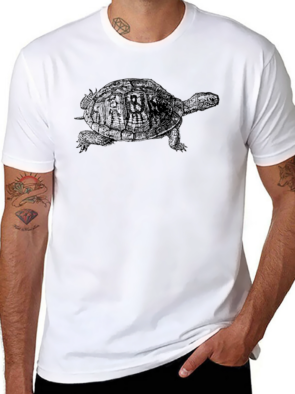 Turtle Graphic Tee - Black Comfort Fit Shirt