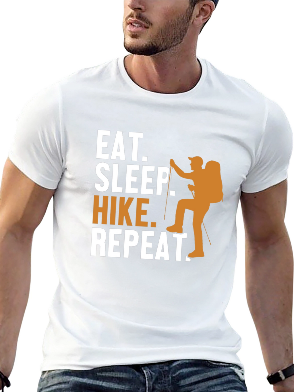 Eat Sleep Hike Repeat Black T-Shirt
