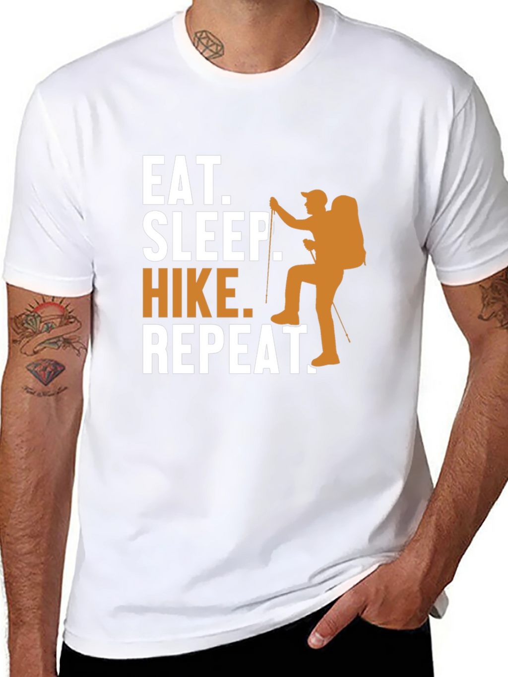 Eat Sleep Hike Repeat Black T-Shirt