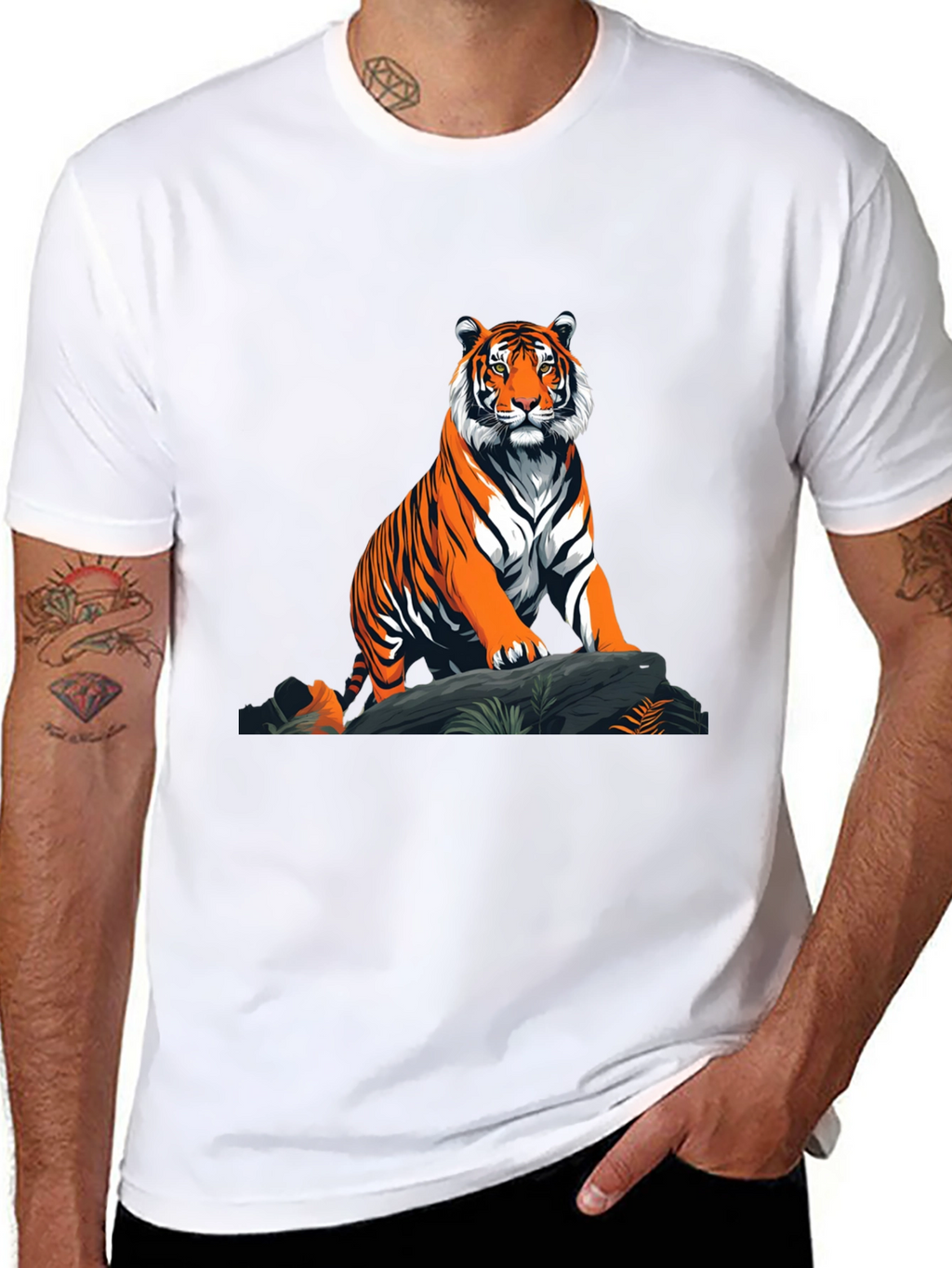 Tiger Graphic T-Shirt - Bold Animal Print Tee