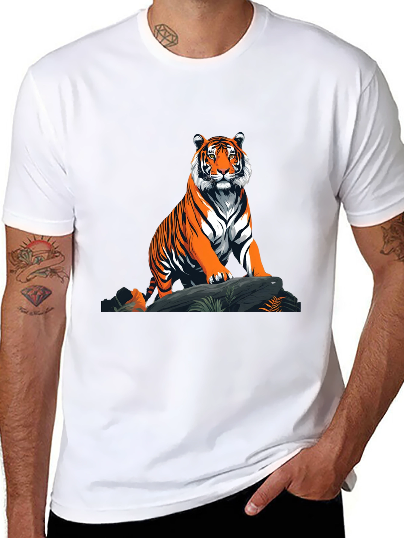 Tiger Graphic T-Shirt - Bold Animal Print Tee