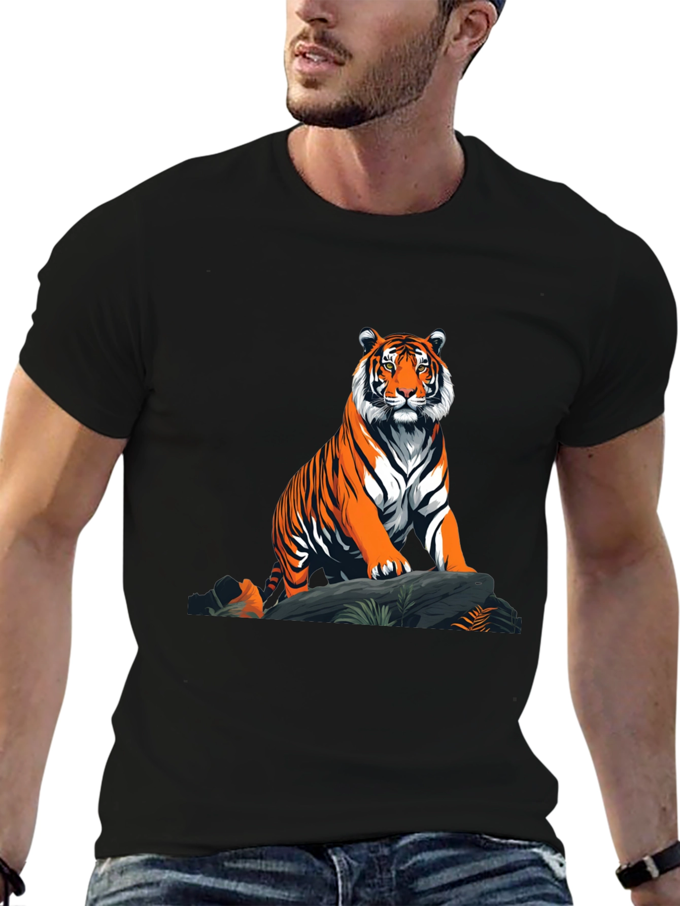 Tiger Graphic T-Shirt - Bold Animal Print Tee