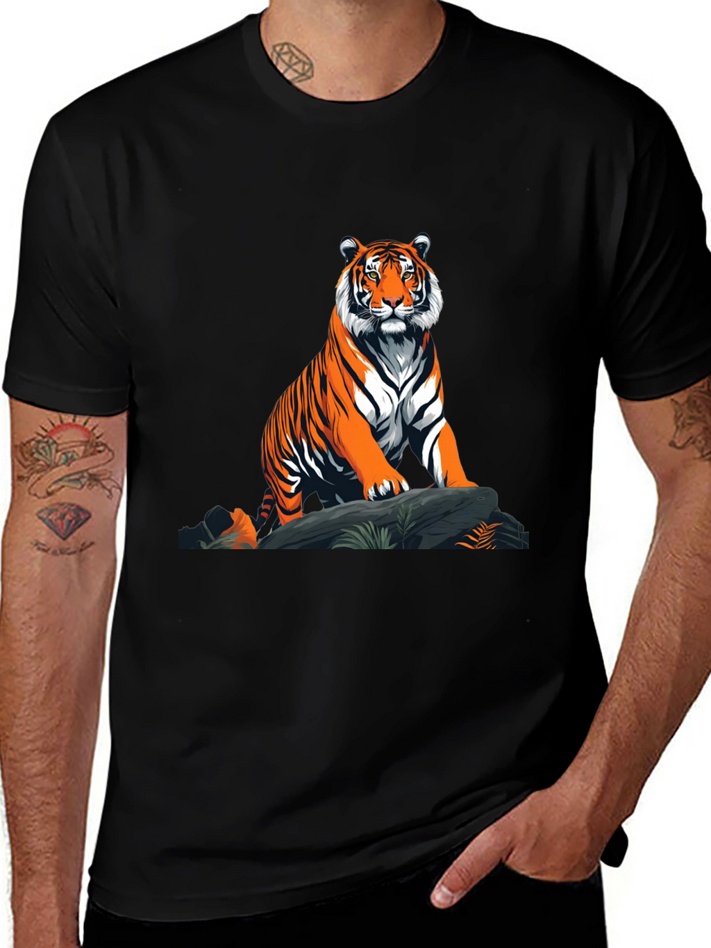Tiger Graphic T-Shirt - Bold Animal Print Tee