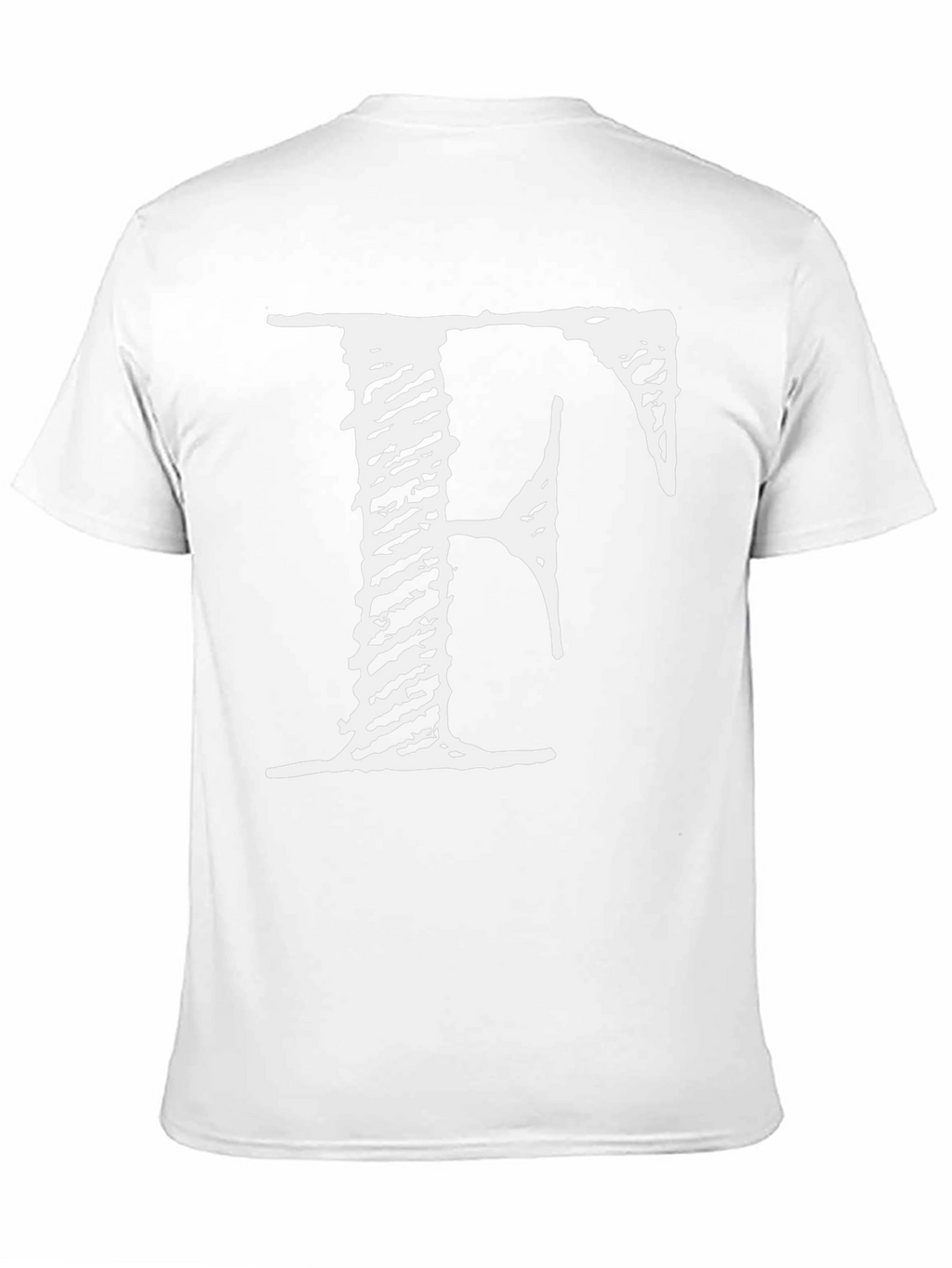 Mens Black T-Shirt with White F Graphic