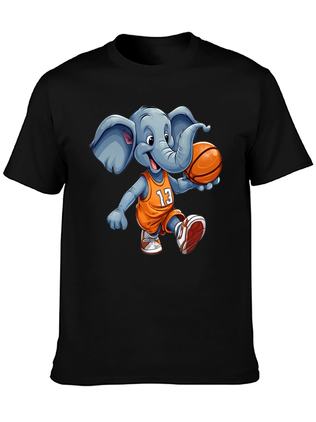 Elephant Basketball T-Shirt - Funny Animal Graphic Tee