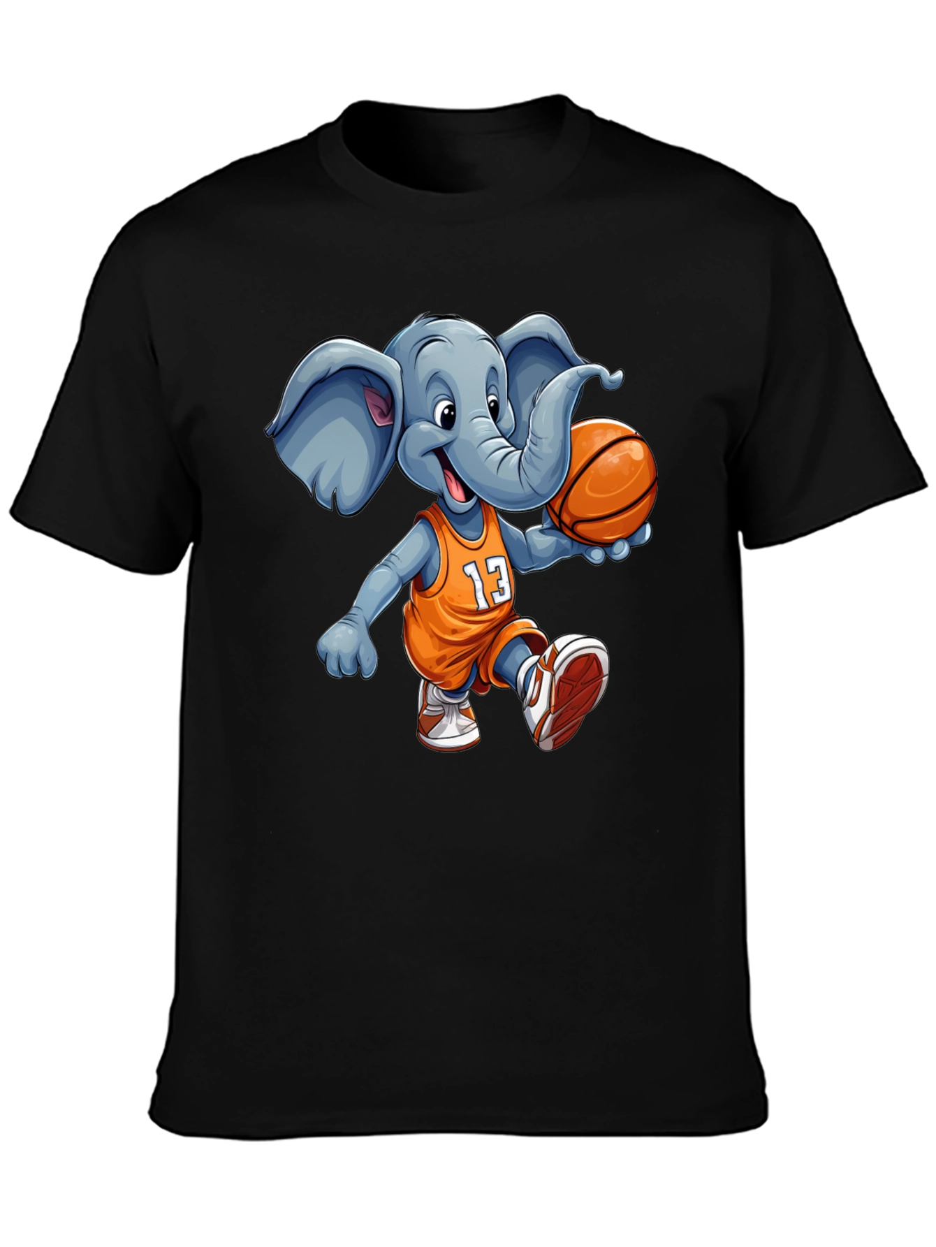 Elephant Basketball T-Shirt - Funny Animal Graphic Tee