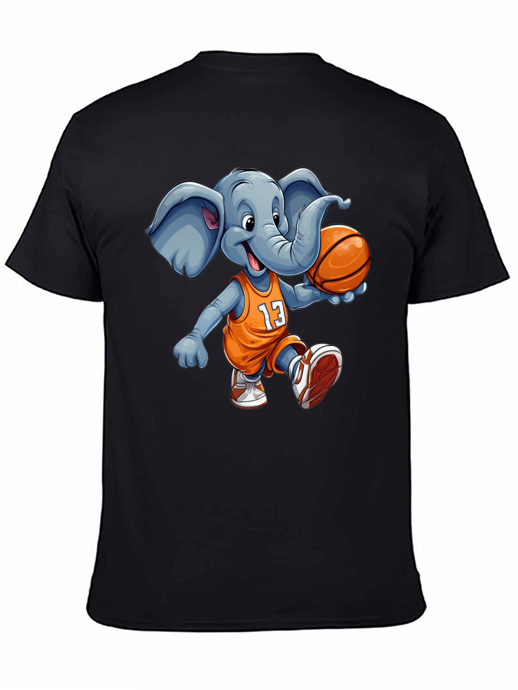 Elephant Basketball T-Shirt - Funny Animal Graphic Tee