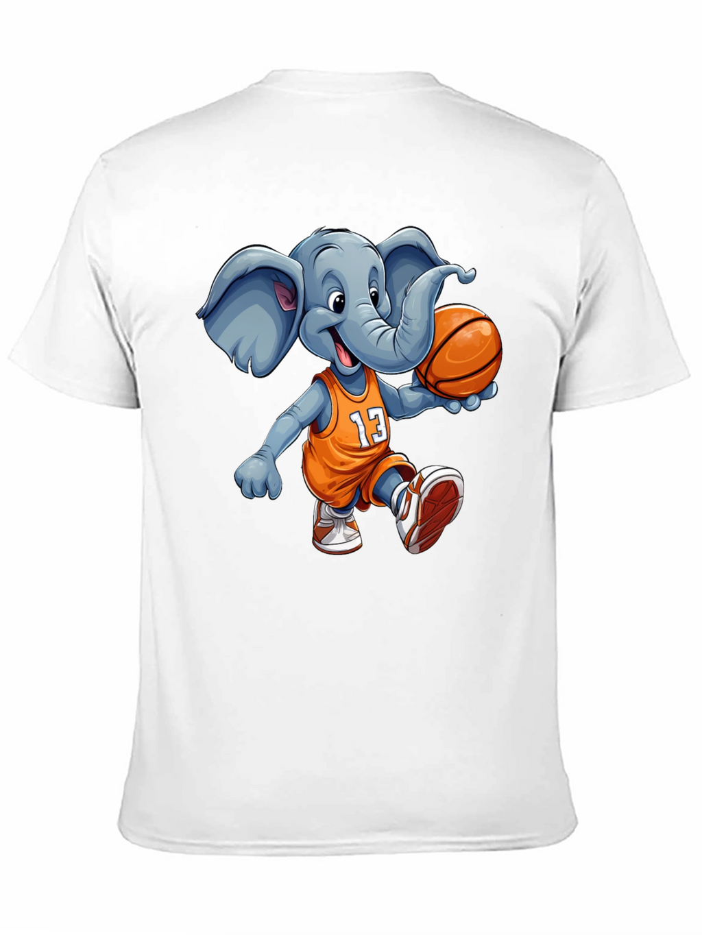 Elephant Basketball T-Shirt - Funny Animal Graphic Tee