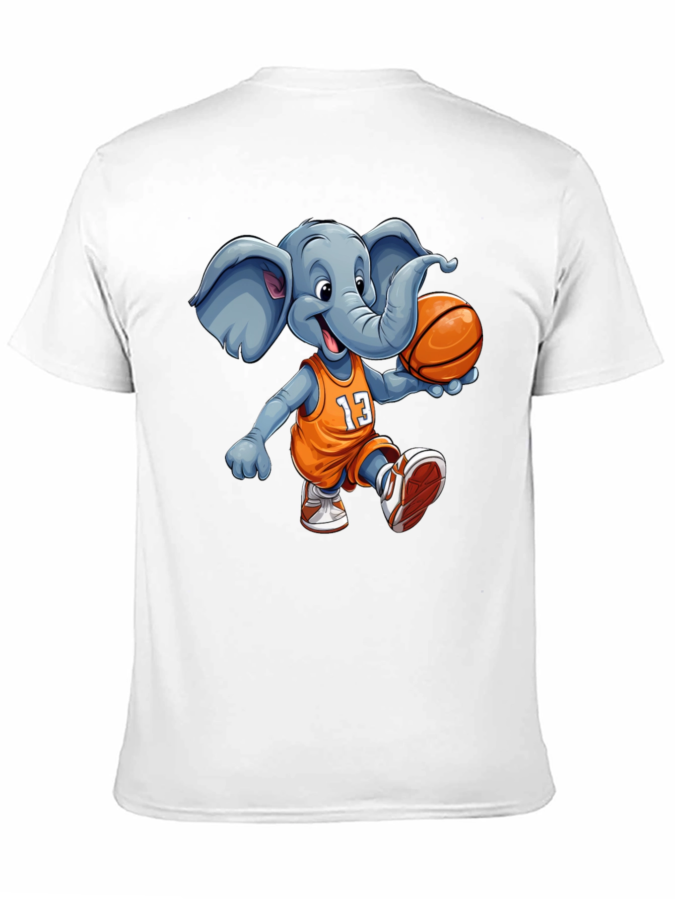 Elephant Basketball T-Shirt - Funny Animal Graphic Tee
