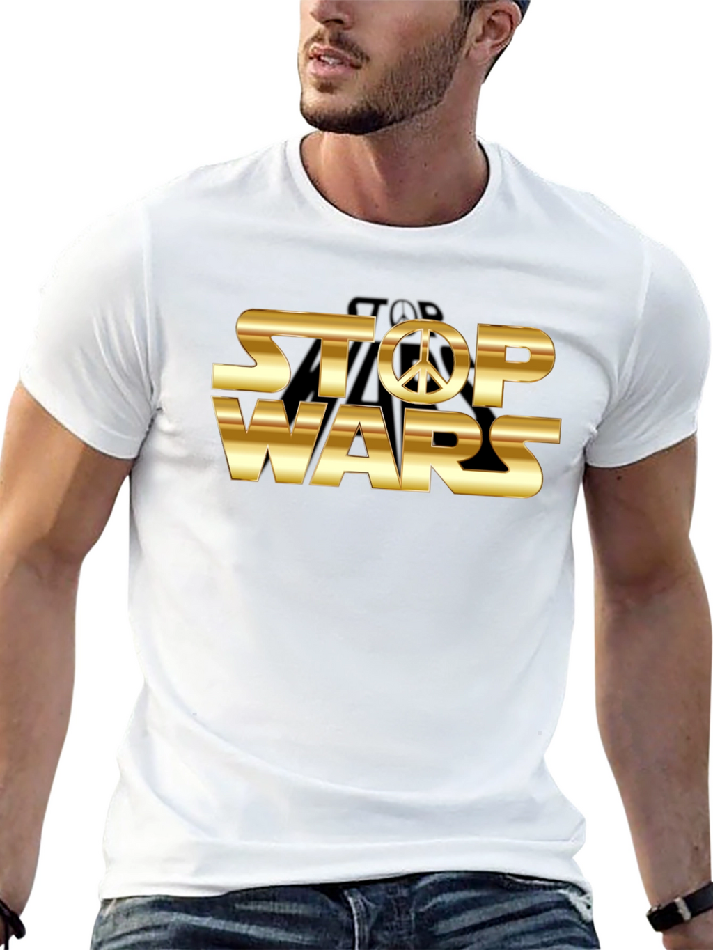 Stop Wars Peace Symbol Graphic T-Shirt
