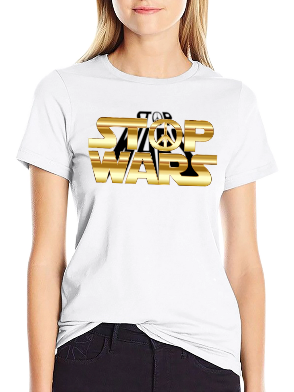 Stop Wars Peace Symbol Graphic T-Shirt