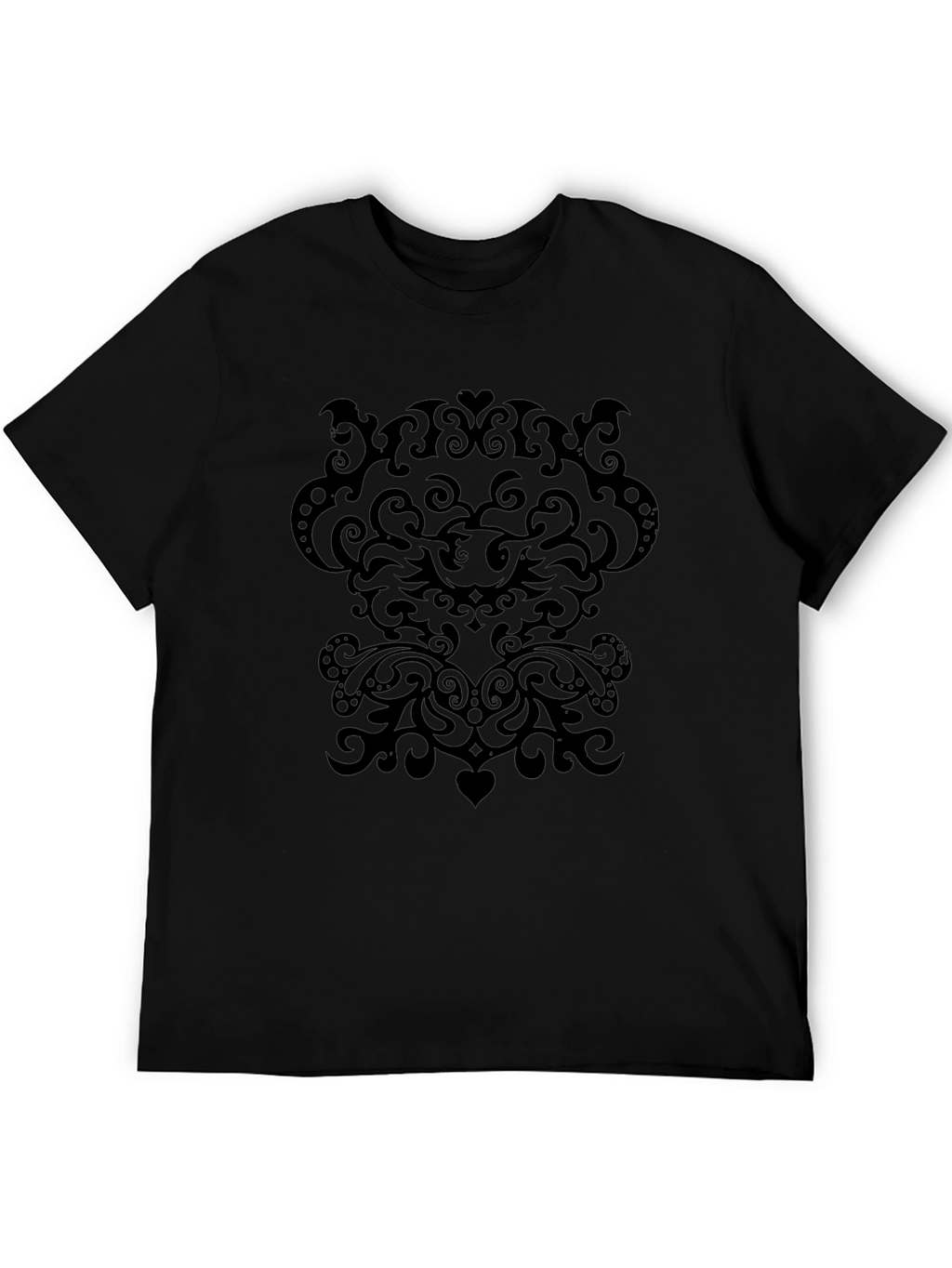 Elegant Black Swirl Design Tee
