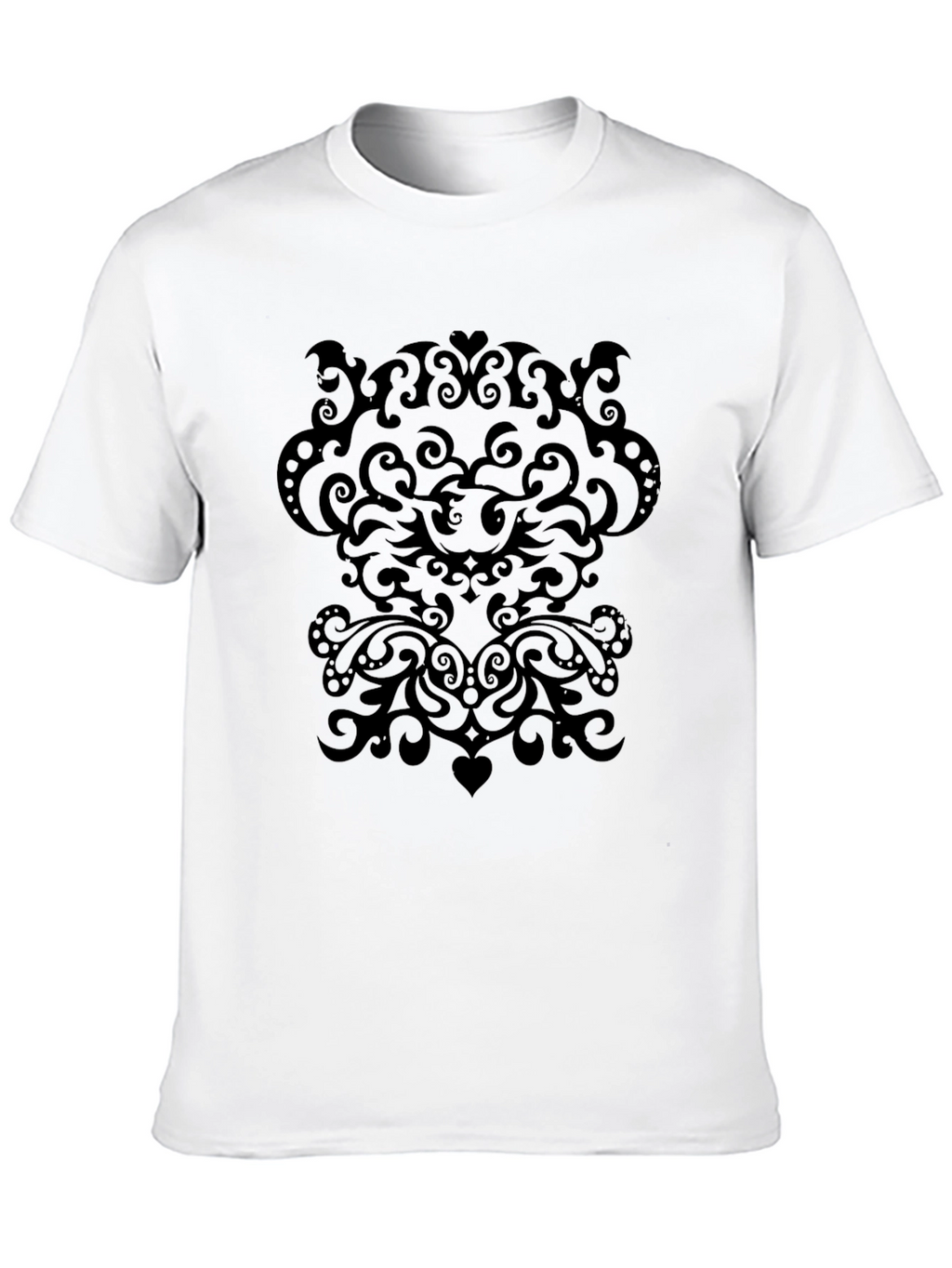 Elegant Black Swirl Design Tee