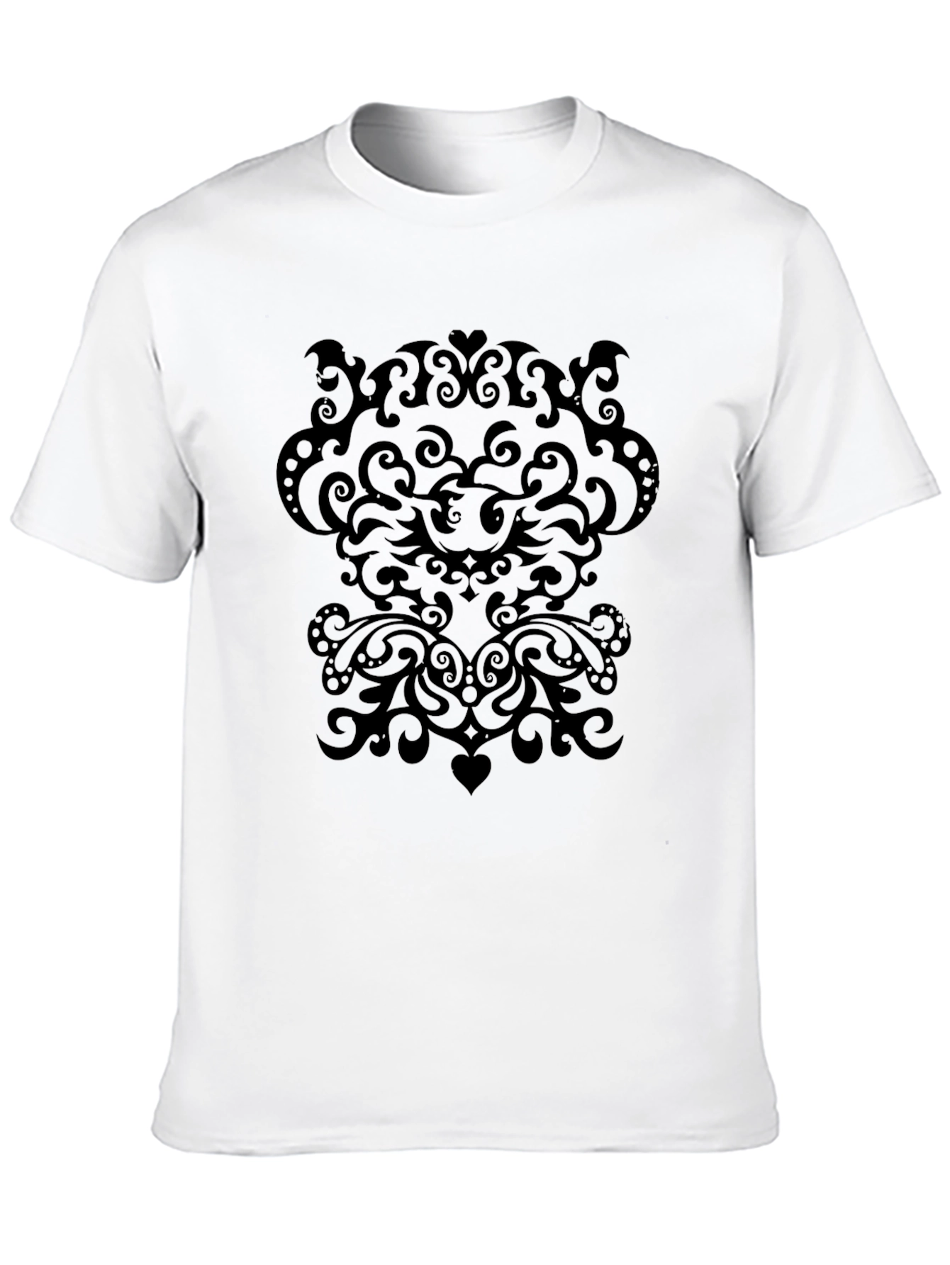 Elegant Black Swirl Design Tee