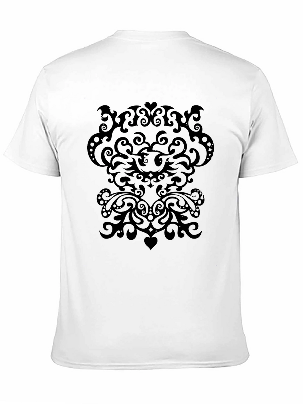 Elegant Black Swirl Design Tee