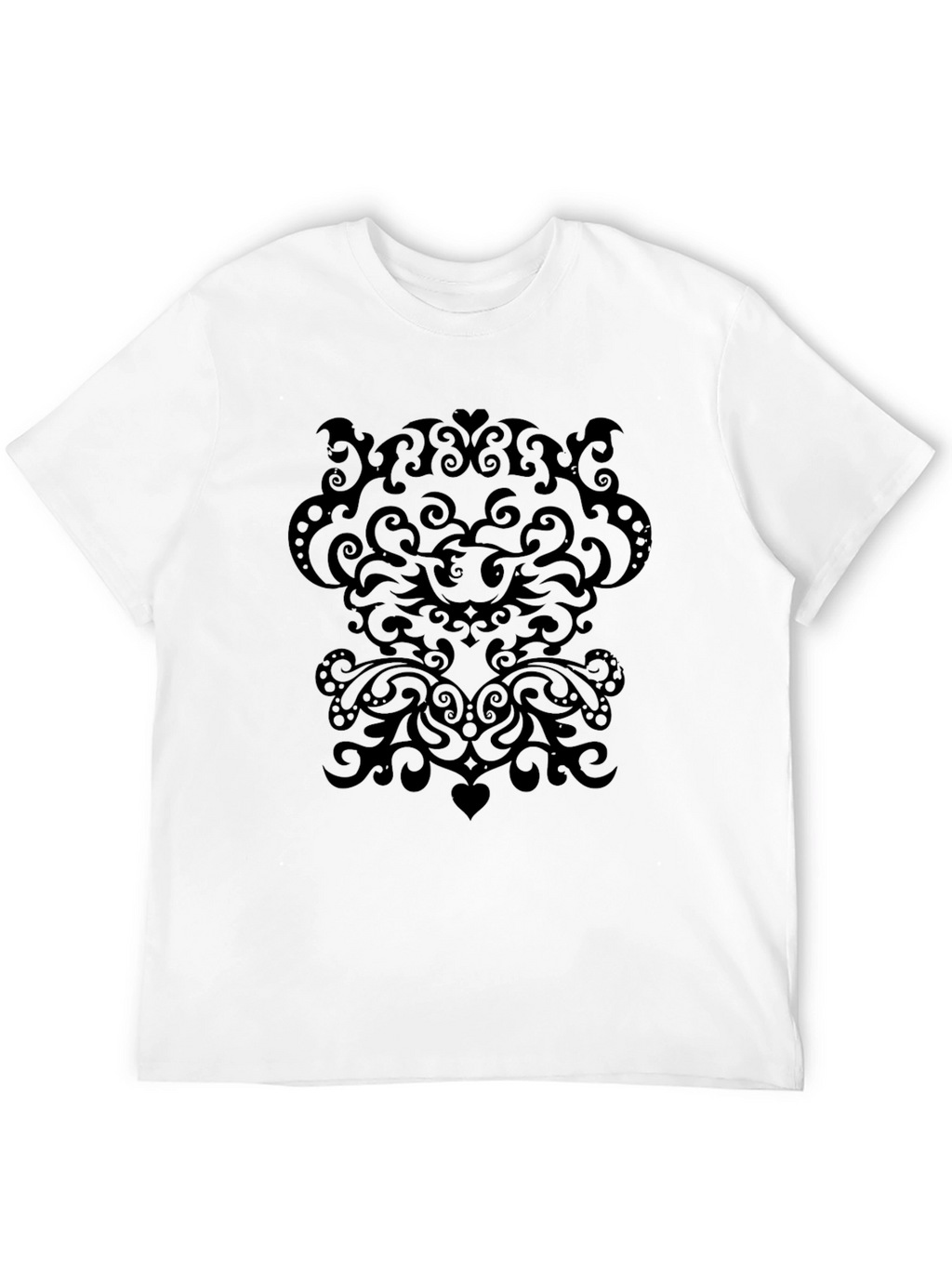 Elegant Black Swirl Design Tee