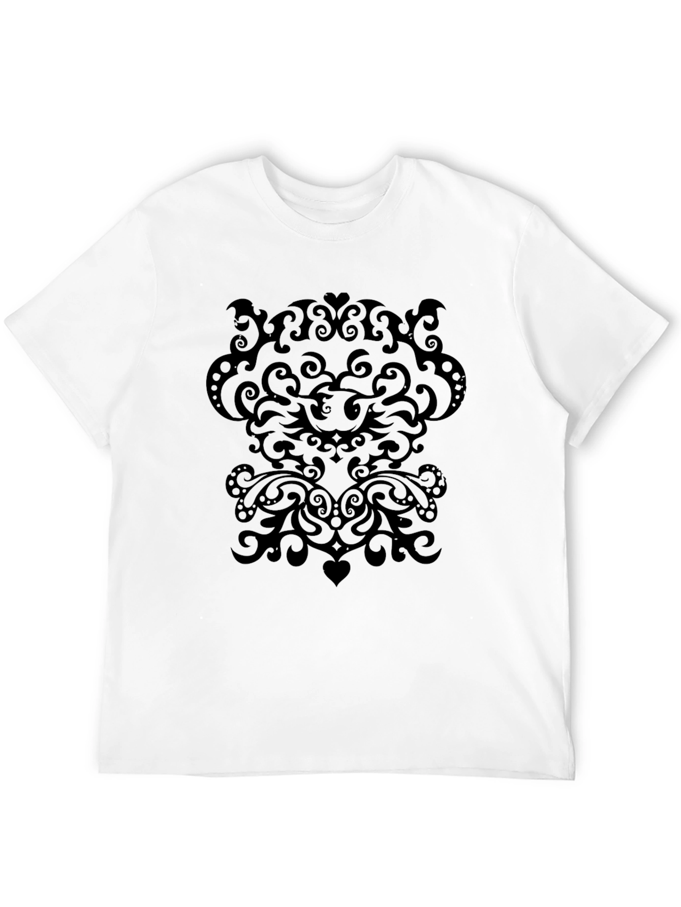 Elegant Black Swirl Design Tee