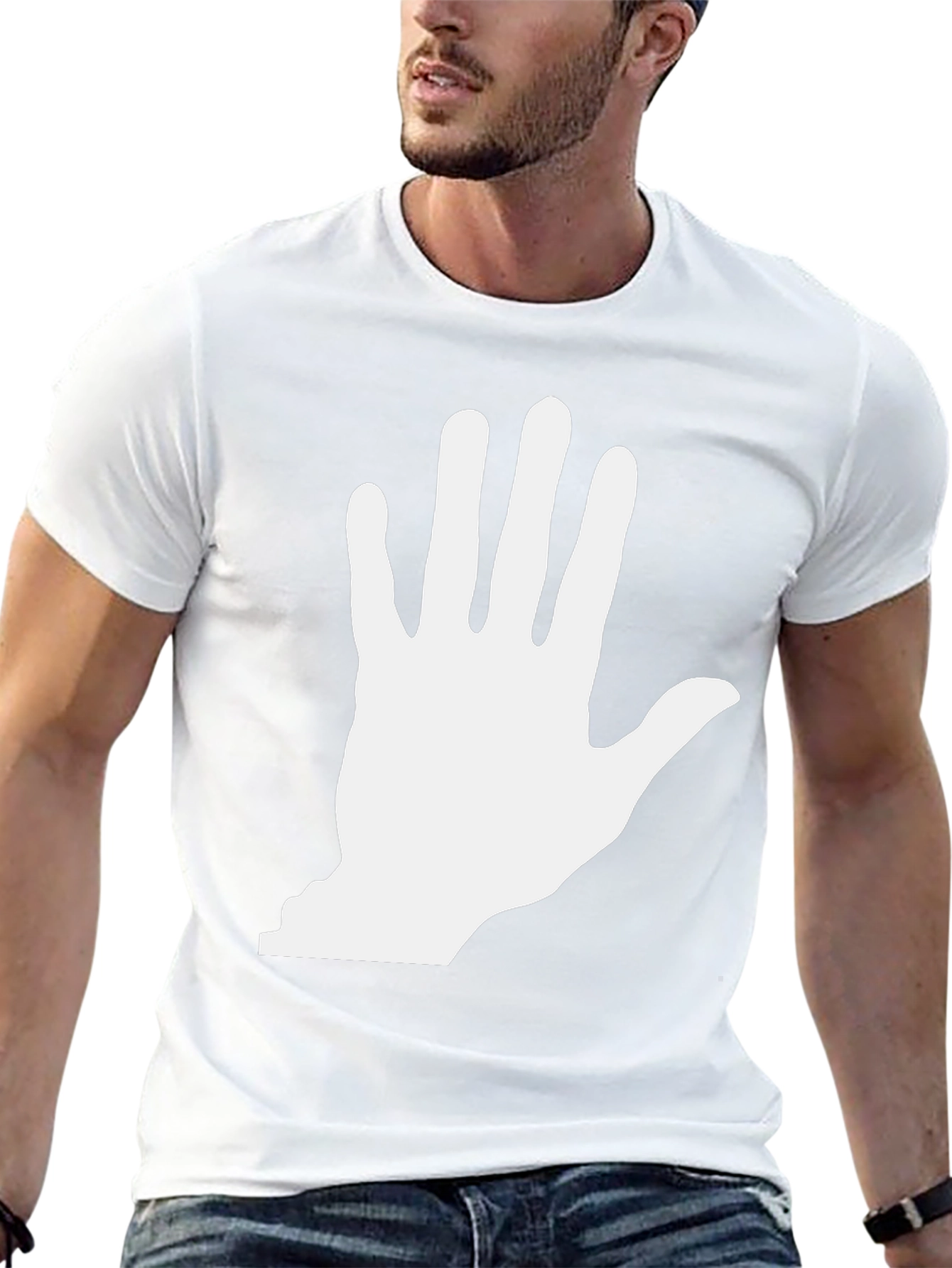 Statement Hand Graphic Black T-Shirt