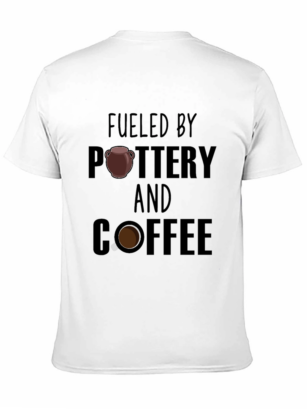 Fueled by Pottery and Coffee Black T-Shirt