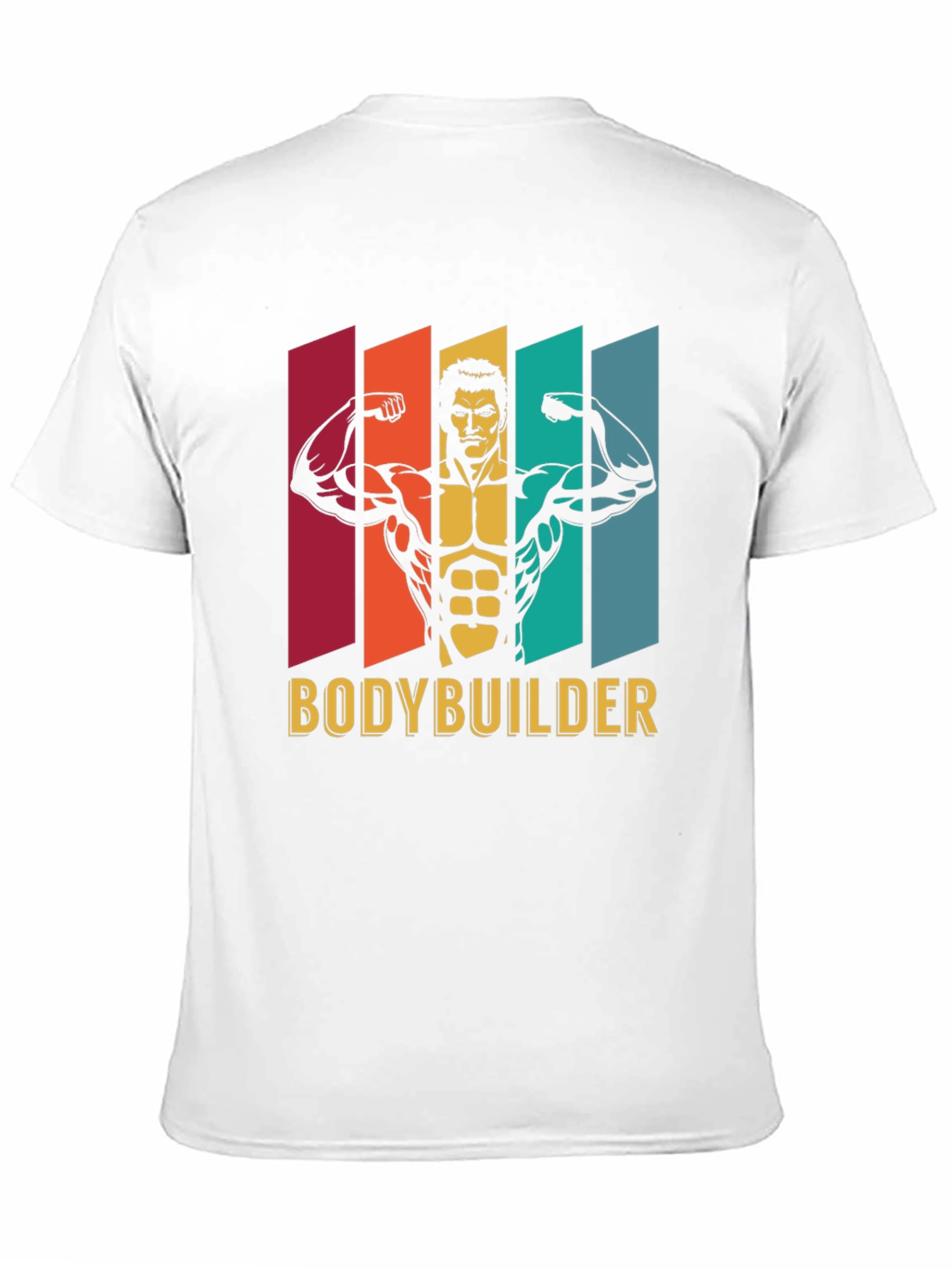 Bodybuilder Graphic Tee - Retro Gym Shirt