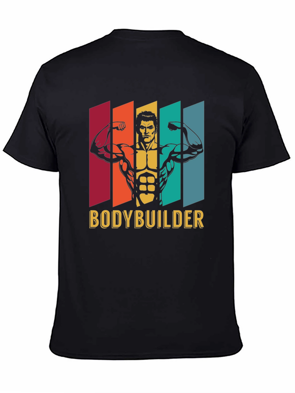 Bodybuilder Graphic Tee - Retro Gym Shirt