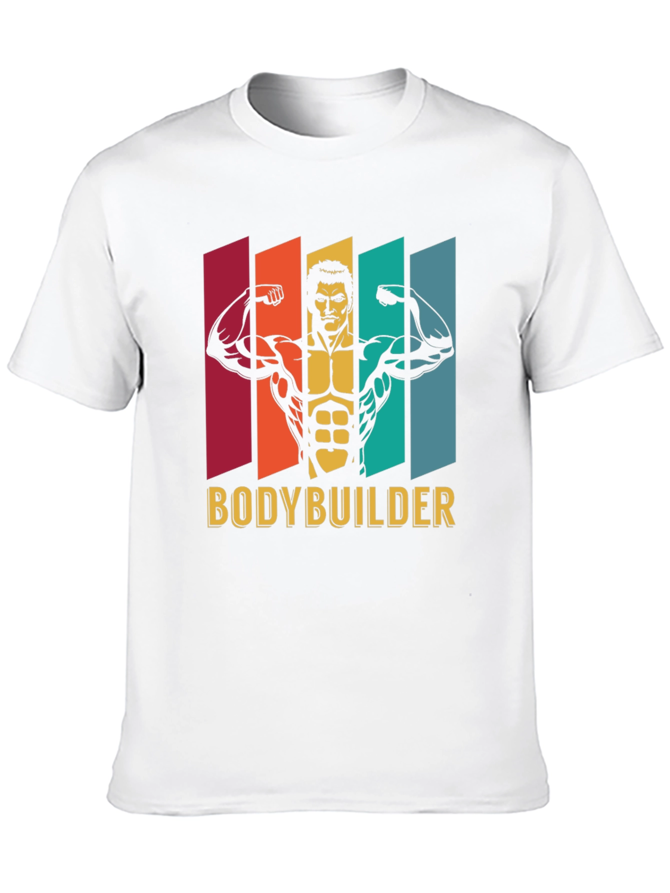 Bodybuilder Graphic Tee - Retro Gym Shirt