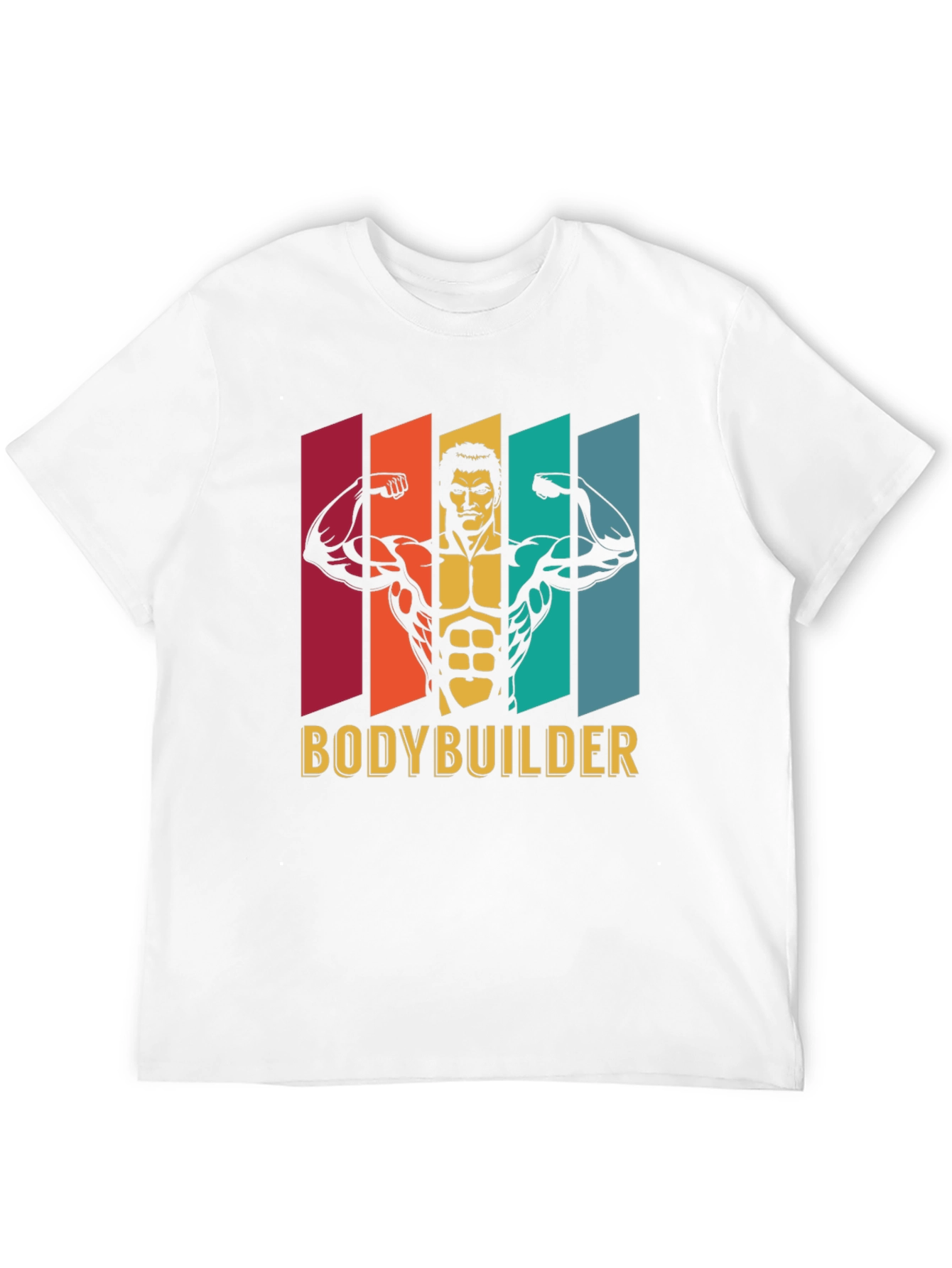 Bodybuilder Graphic Tee - Retro Gym Shirt
