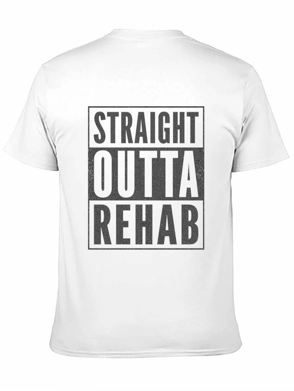Straight Outta Rehab Black Graphic T-Shirt