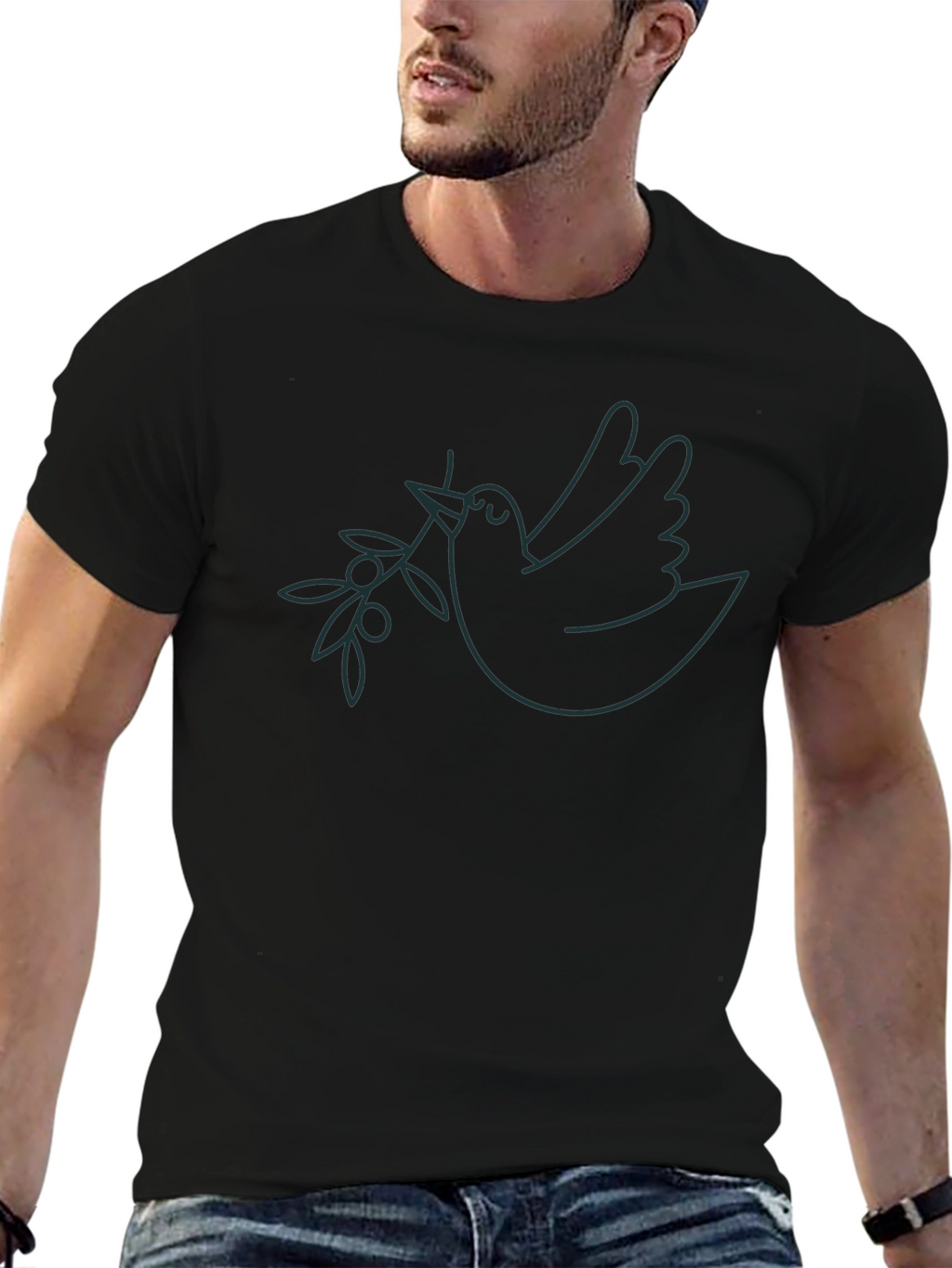 Dove Peace Olive Branch Graphic T-Shirt