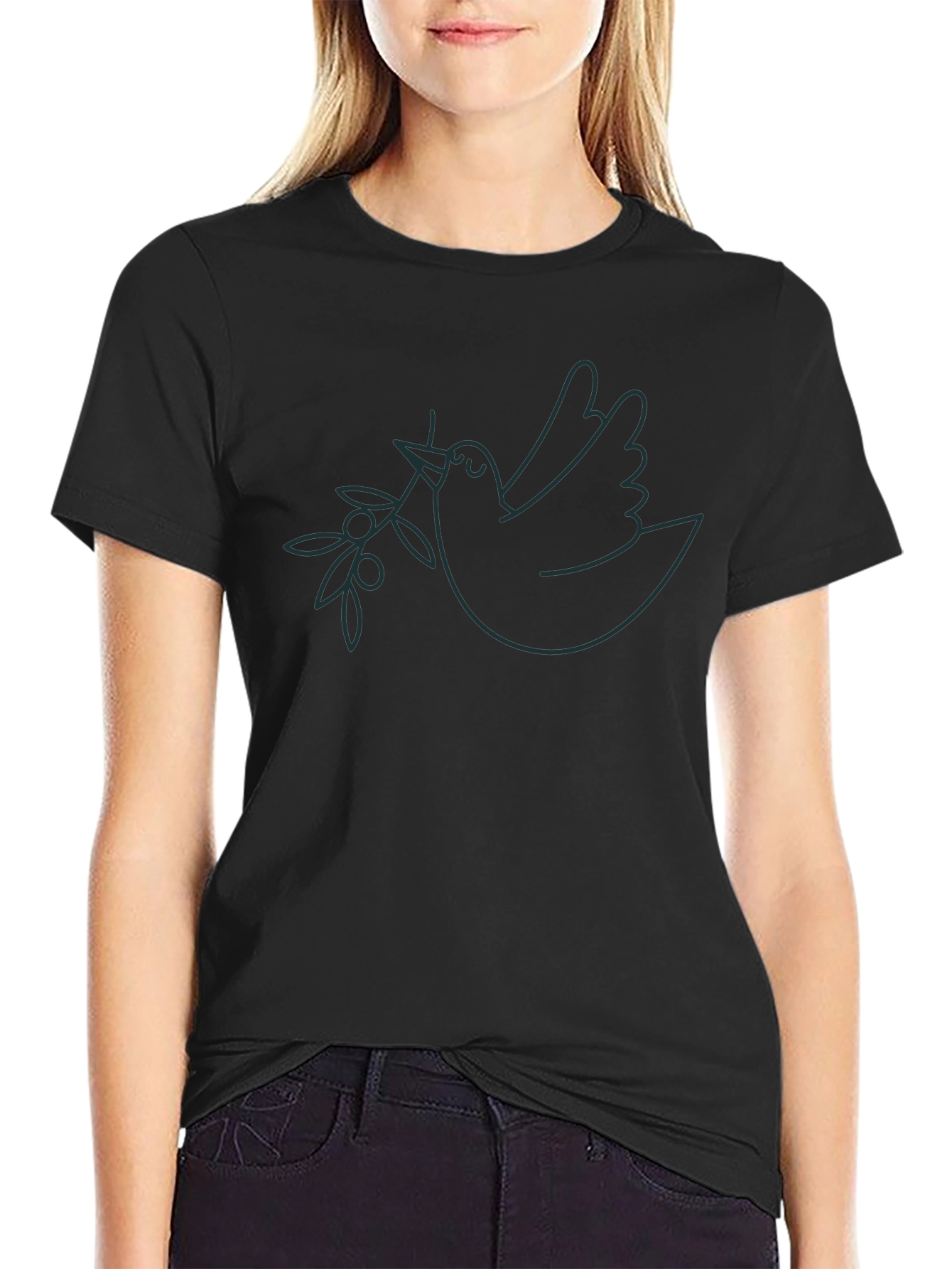 Dove Peace Olive Branch Graphic T-Shirt