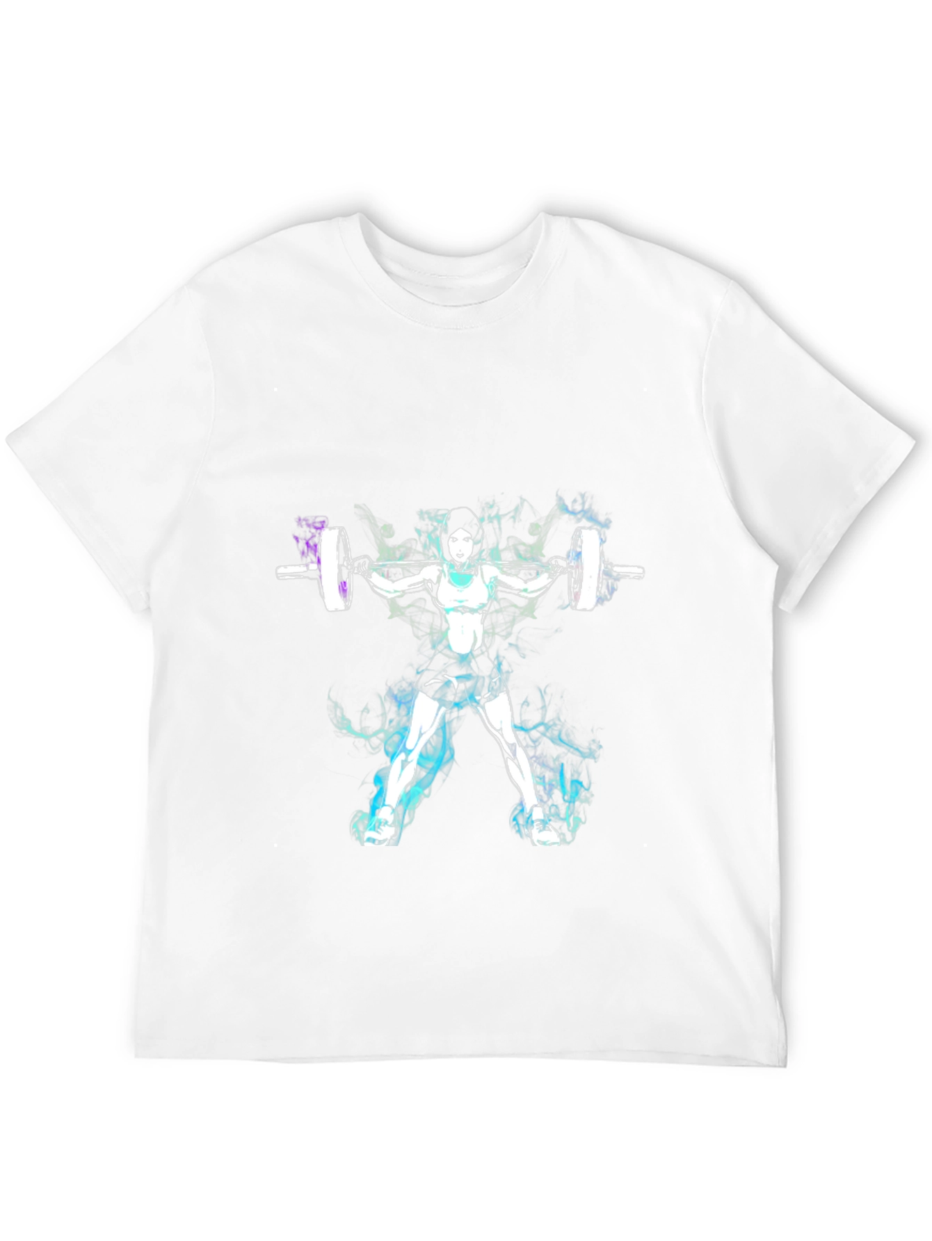 Weightlifting Woman Graphic Tee - Black Cotton Blend