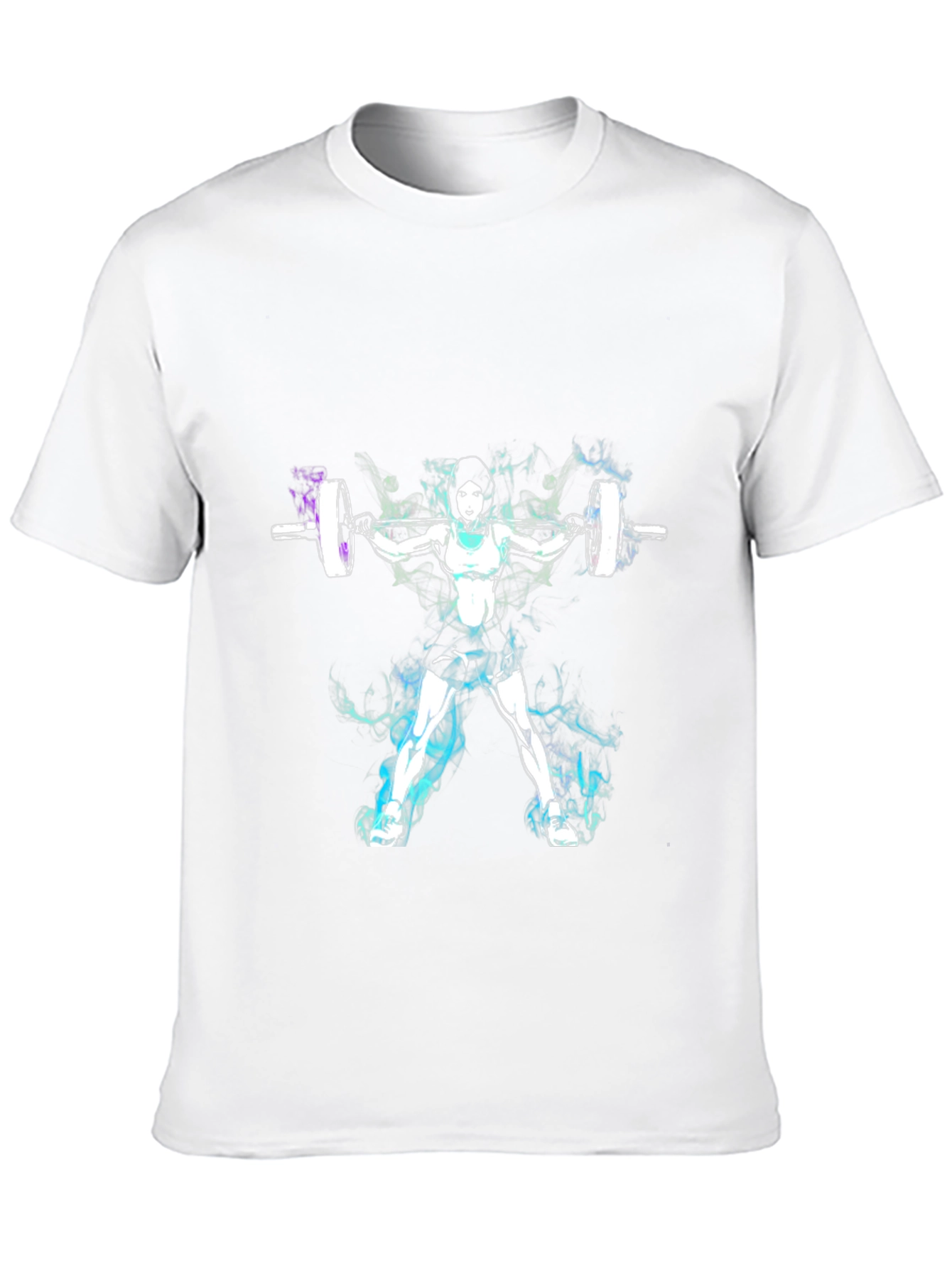 Weightlifting Woman Graphic Tee - Black Cotton Blend